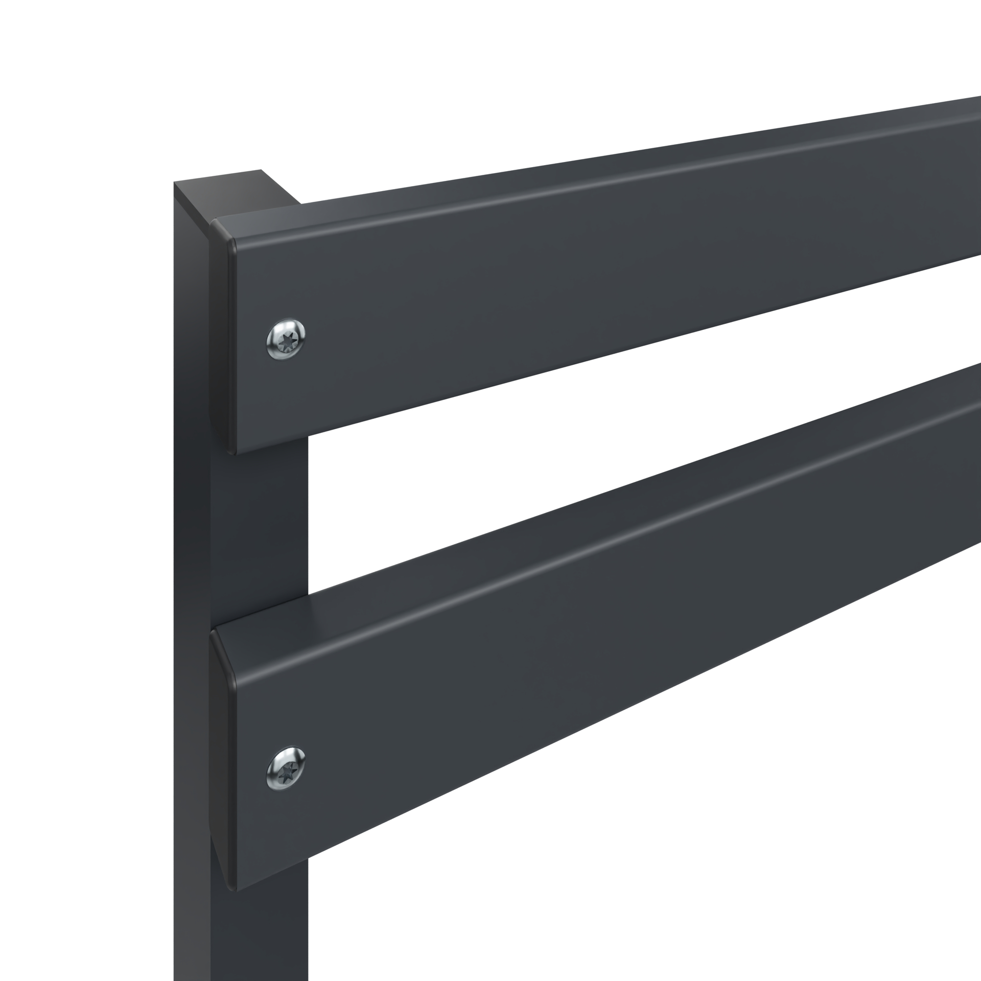 C+P Rückenlehne Solid, 774x1500x77mm, 7021/Schwarzgrau