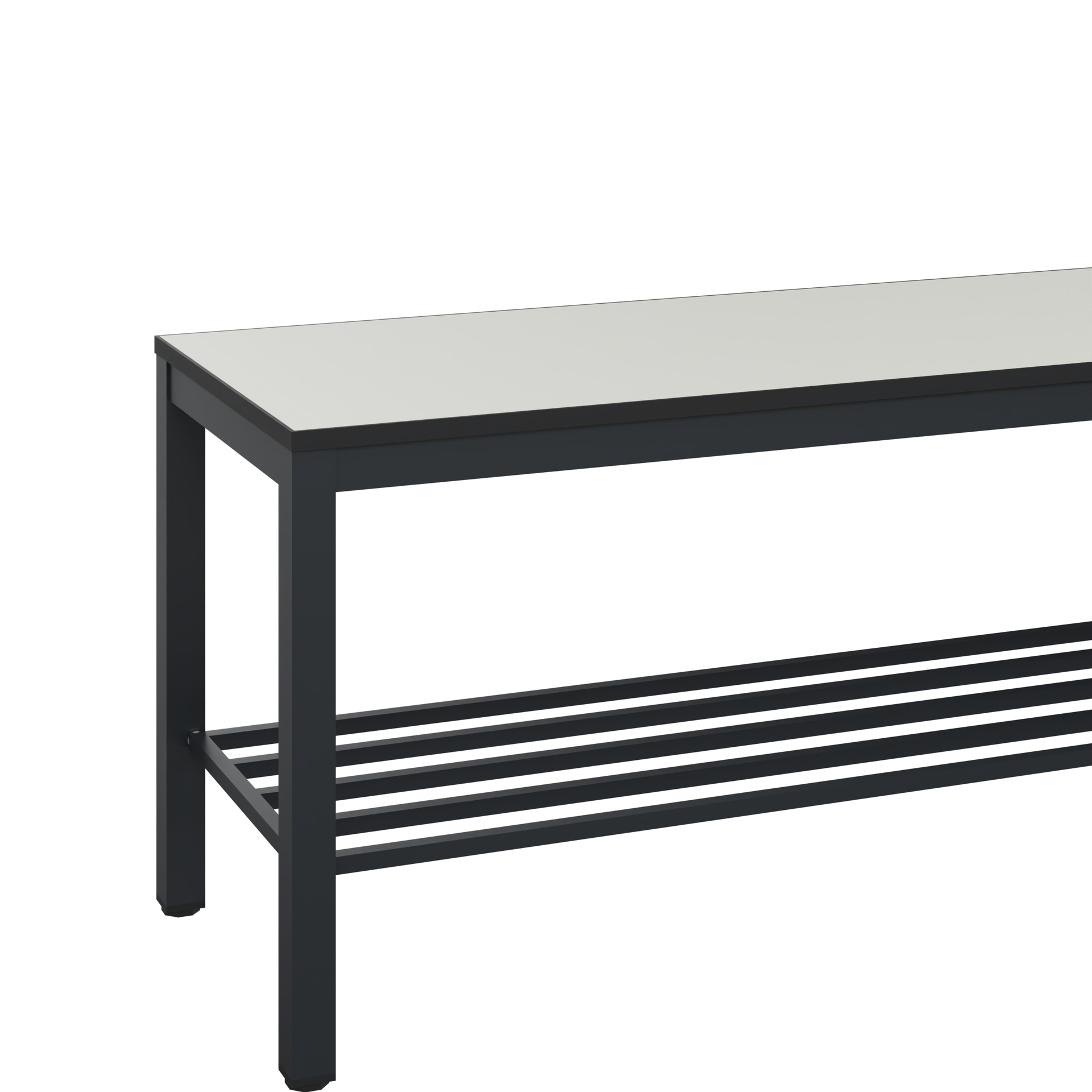 C+P Sitzbank Solid HPL, 438x2000x358mm, 7021/VK741