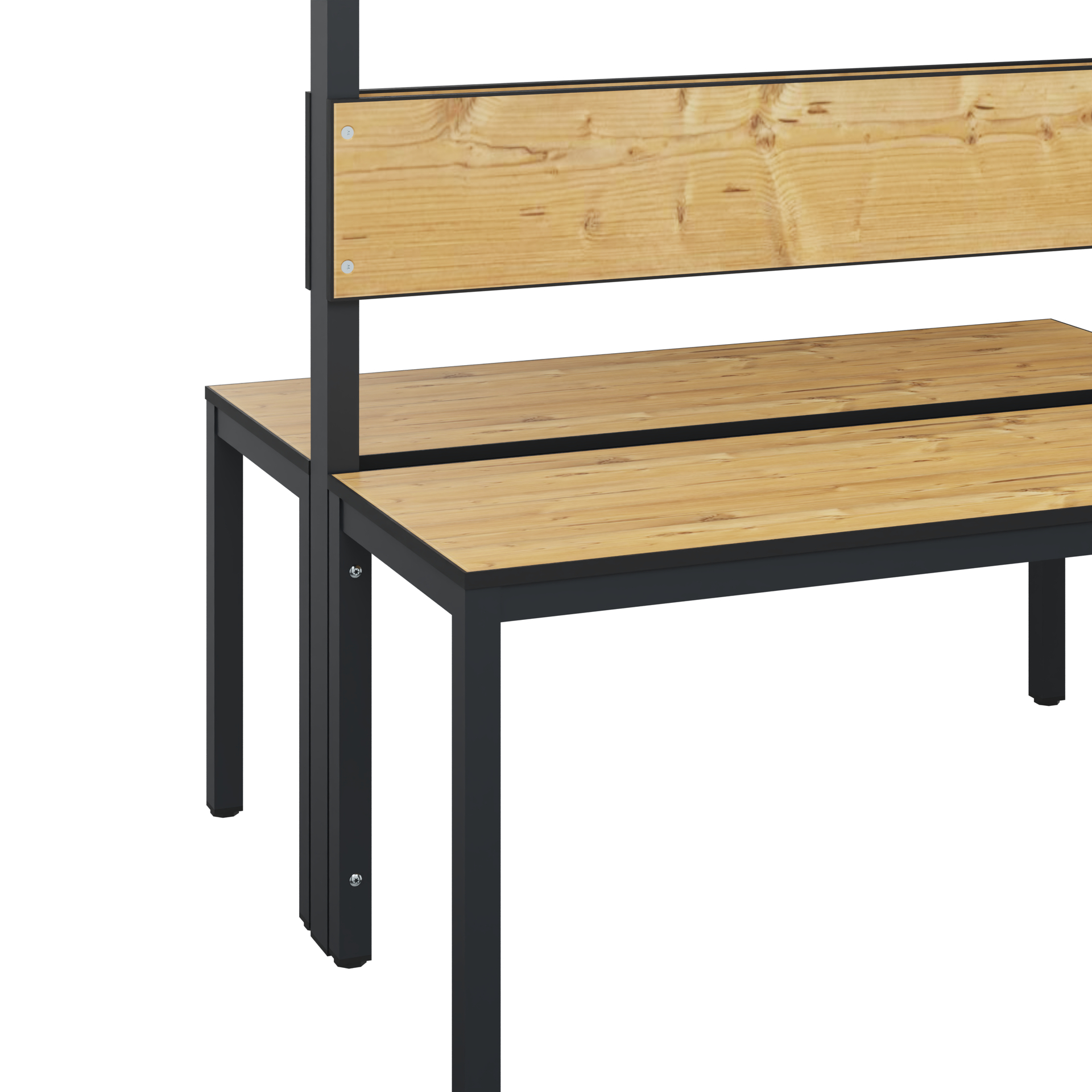 C+P Garderobenbank Solid HPL, 1716x1000x770mm, 7021/VK039