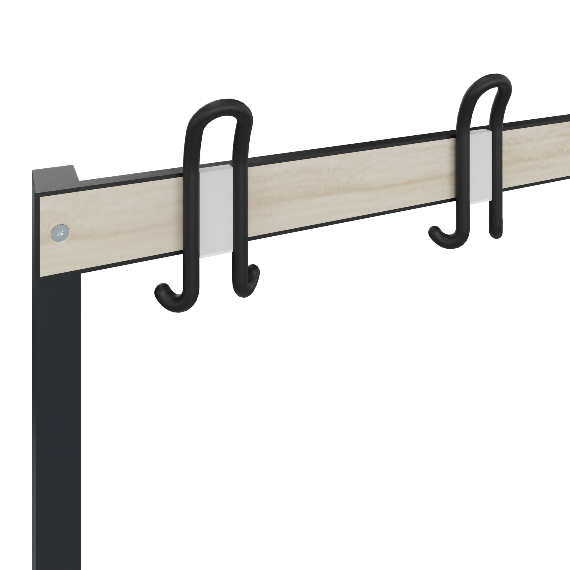 C+P Garderobenbank Solid HPL, 1716x2000x412mm, 7021/VK031