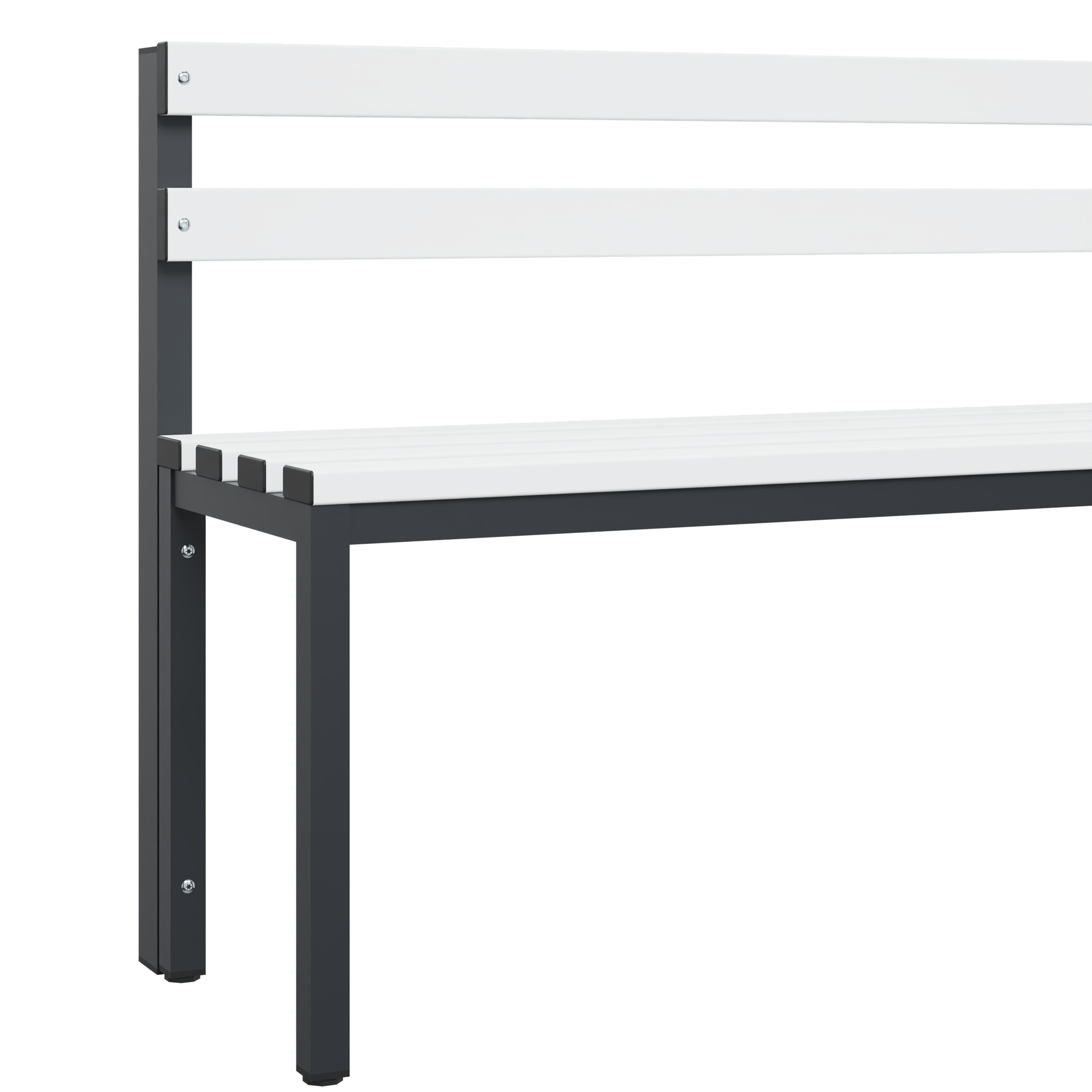 C+P Sitzbank Solid, 774x1000x412mm, 7021/Weiß