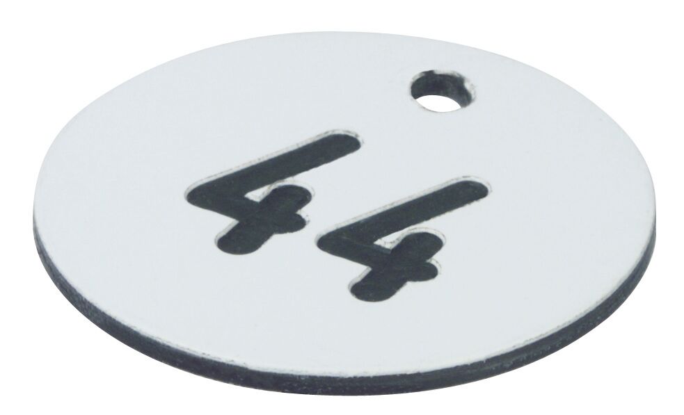 C+P Plaque d'immatriculation Astralon pour tête de clé à anneau sphérique, couleur blanche