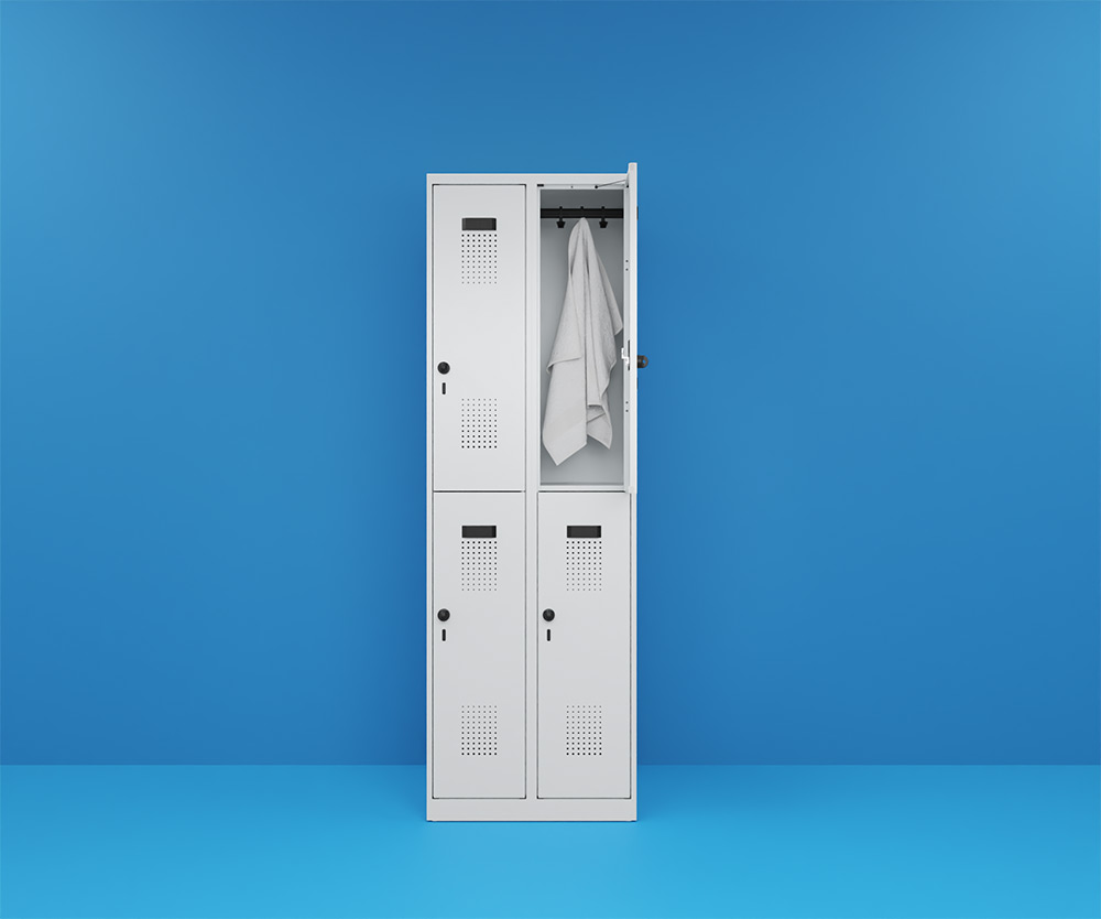 Vestiaires à deux étages