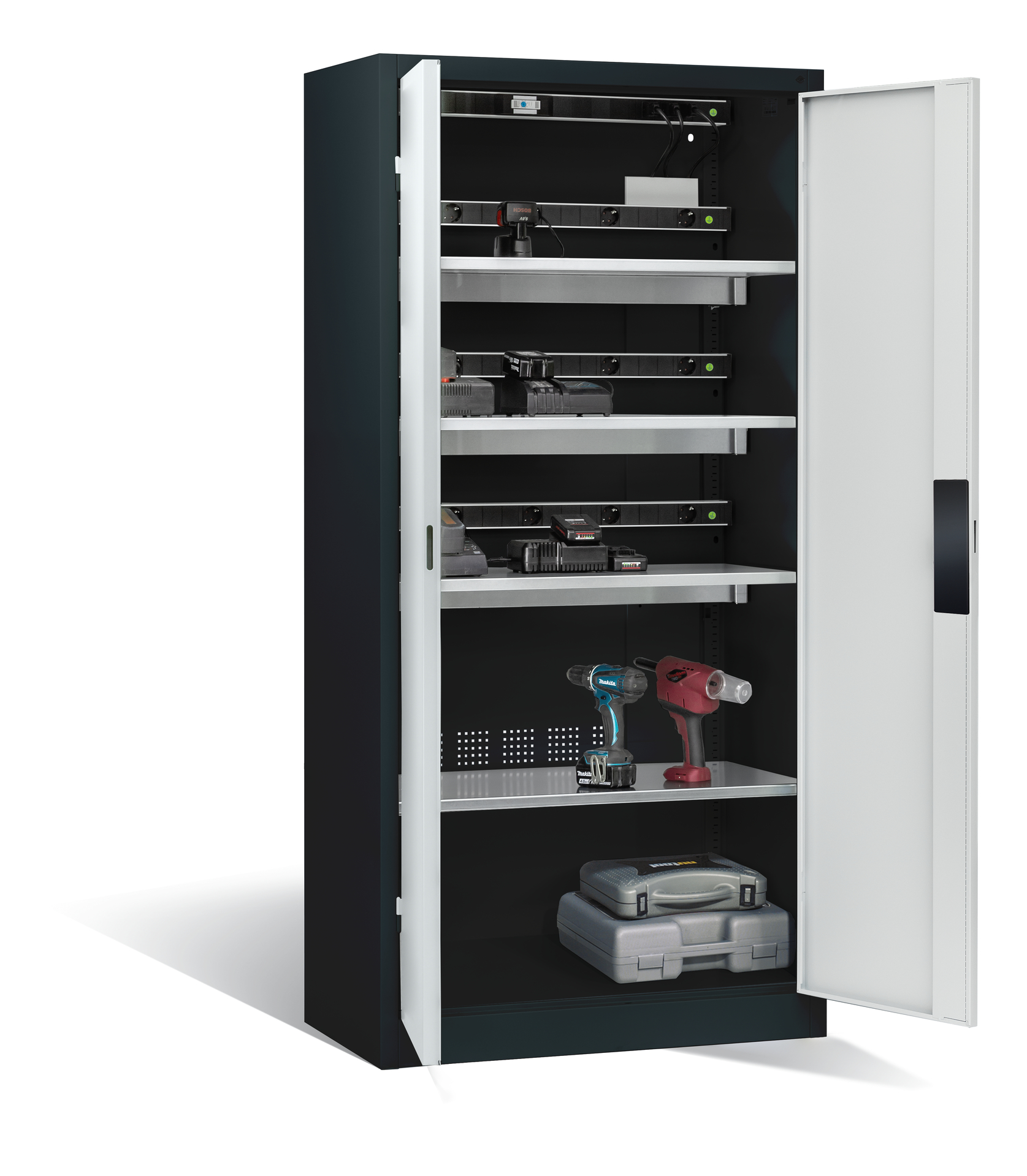 C+P Akkuladeschrank Serie 89, H1950xB930xT500mm
