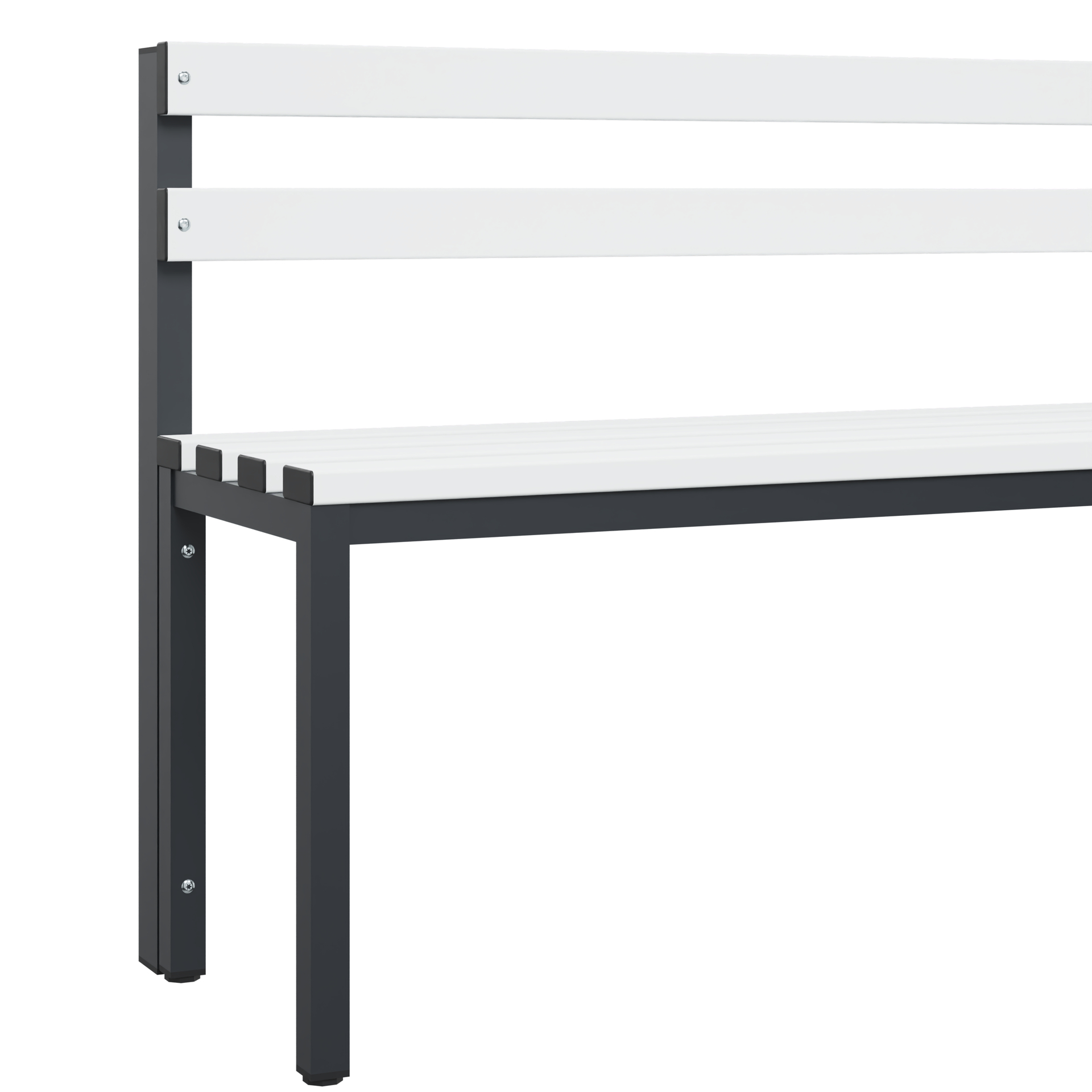 C+P Sitzbank Solid, 774x1500x412mm, 7021/Weiß