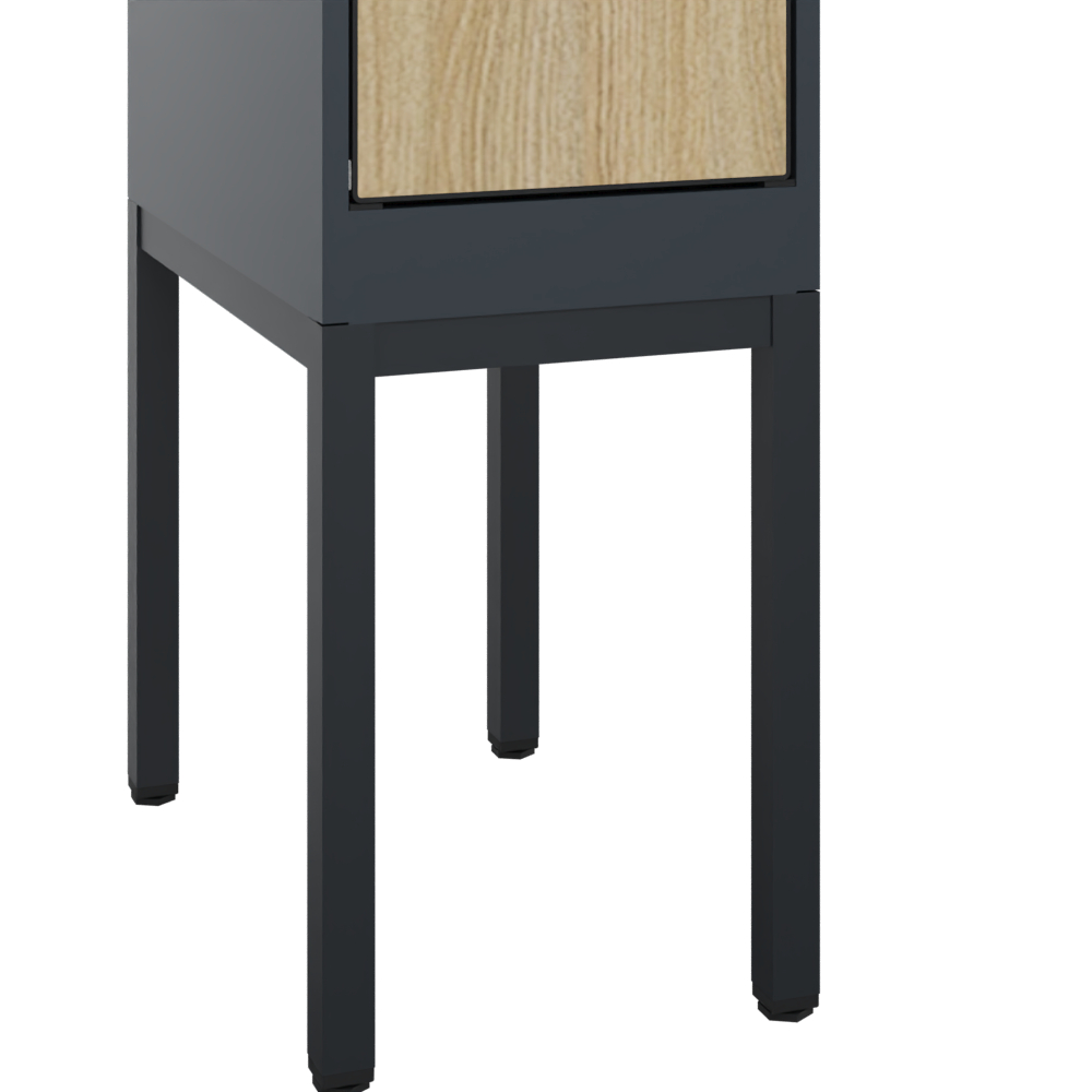 C+P Schwarz-Wei�-Spind Evolo PLUS, Gestell, 2 Abteile, 2120x600x500mm