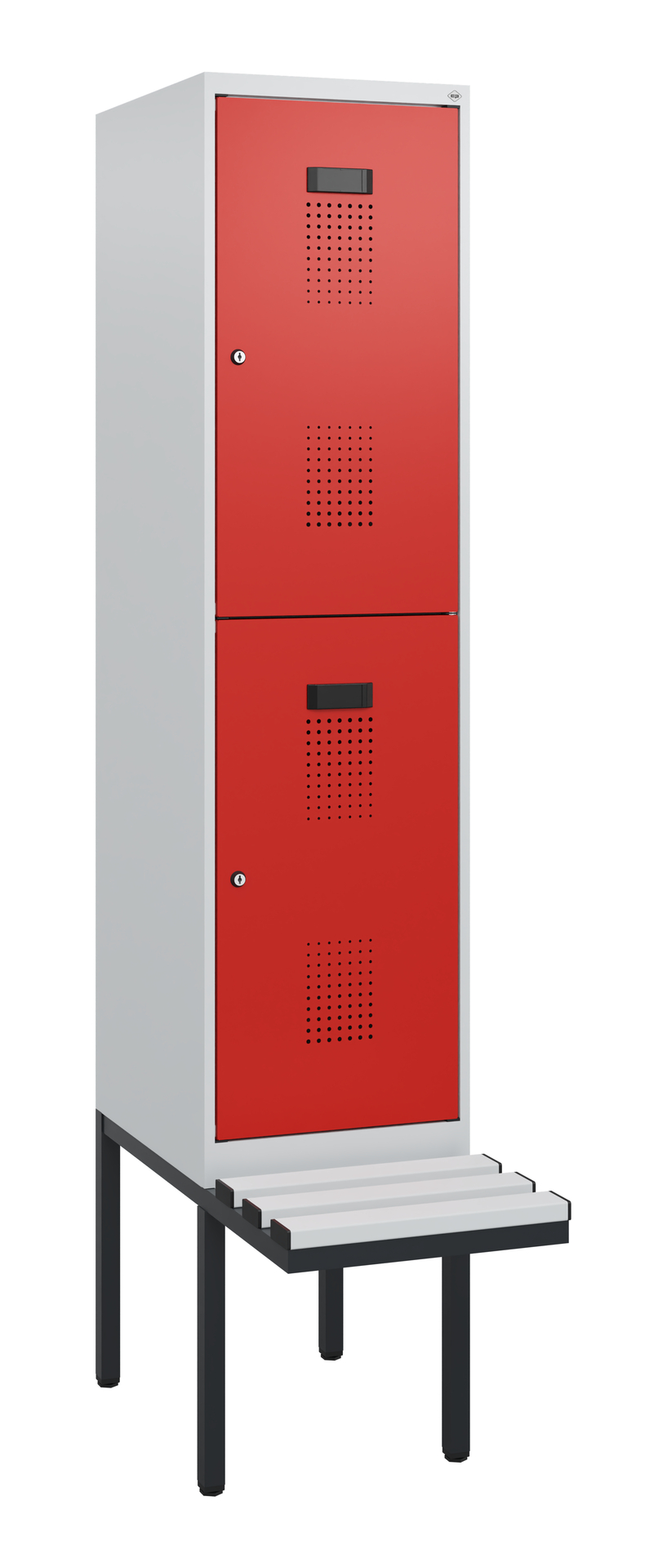 C+P Doppelstock-Spind Evolo PLUS, Bank, 2 Fächer, 