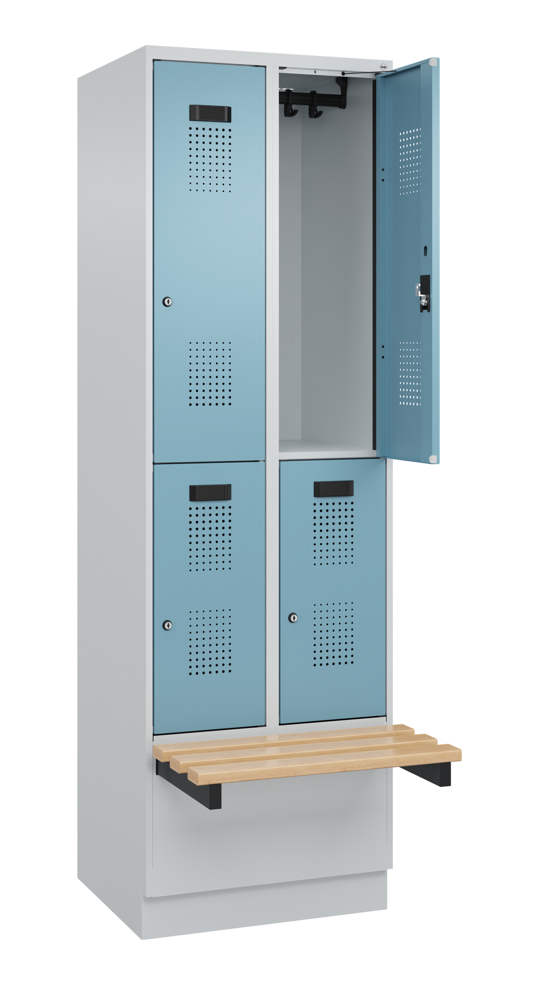 C+P Vestiaire à deux étages Evolo PLUS, 4 casiers