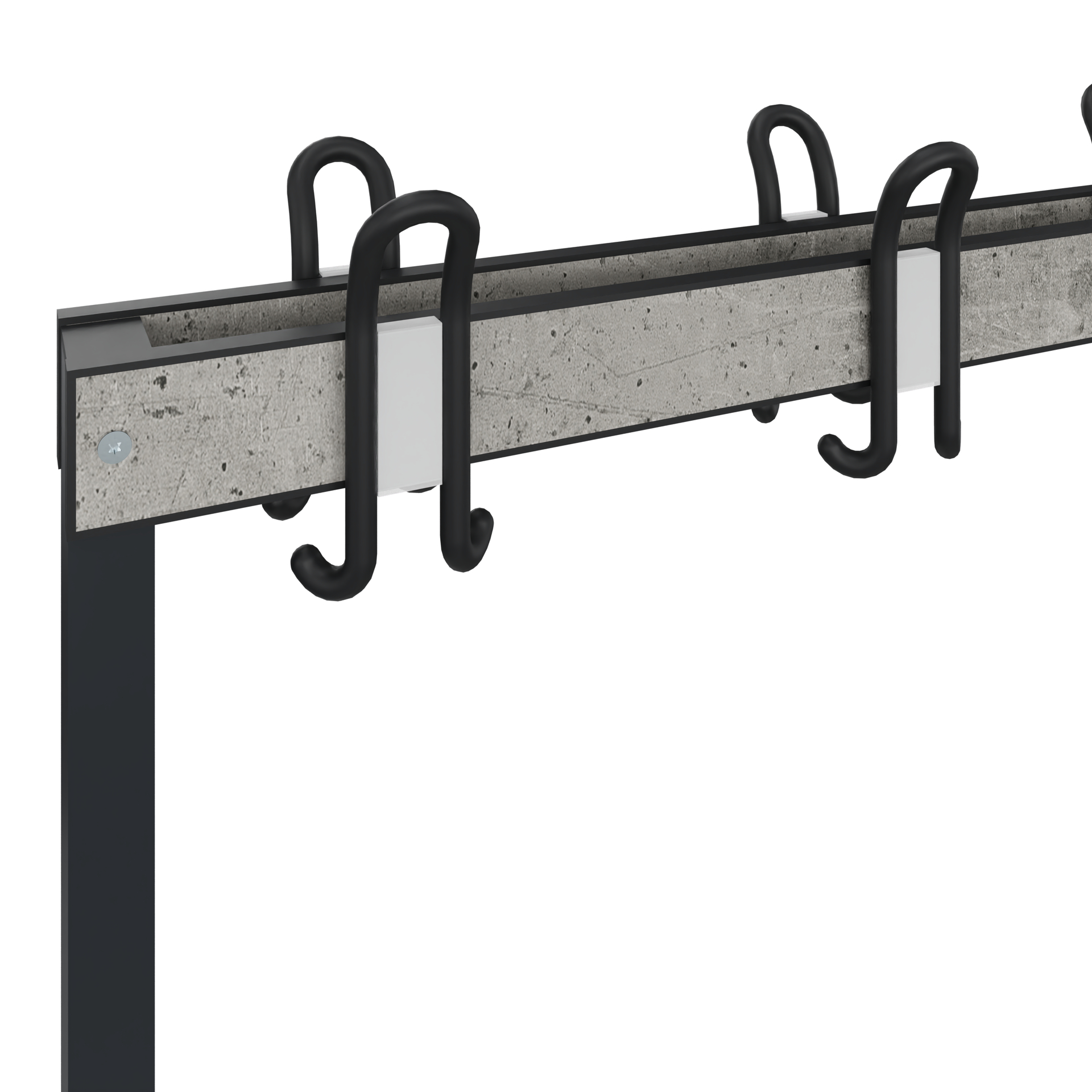 C+P Garderobenbank Solid HPL, 1716x1500x770mm, 7021/VK427