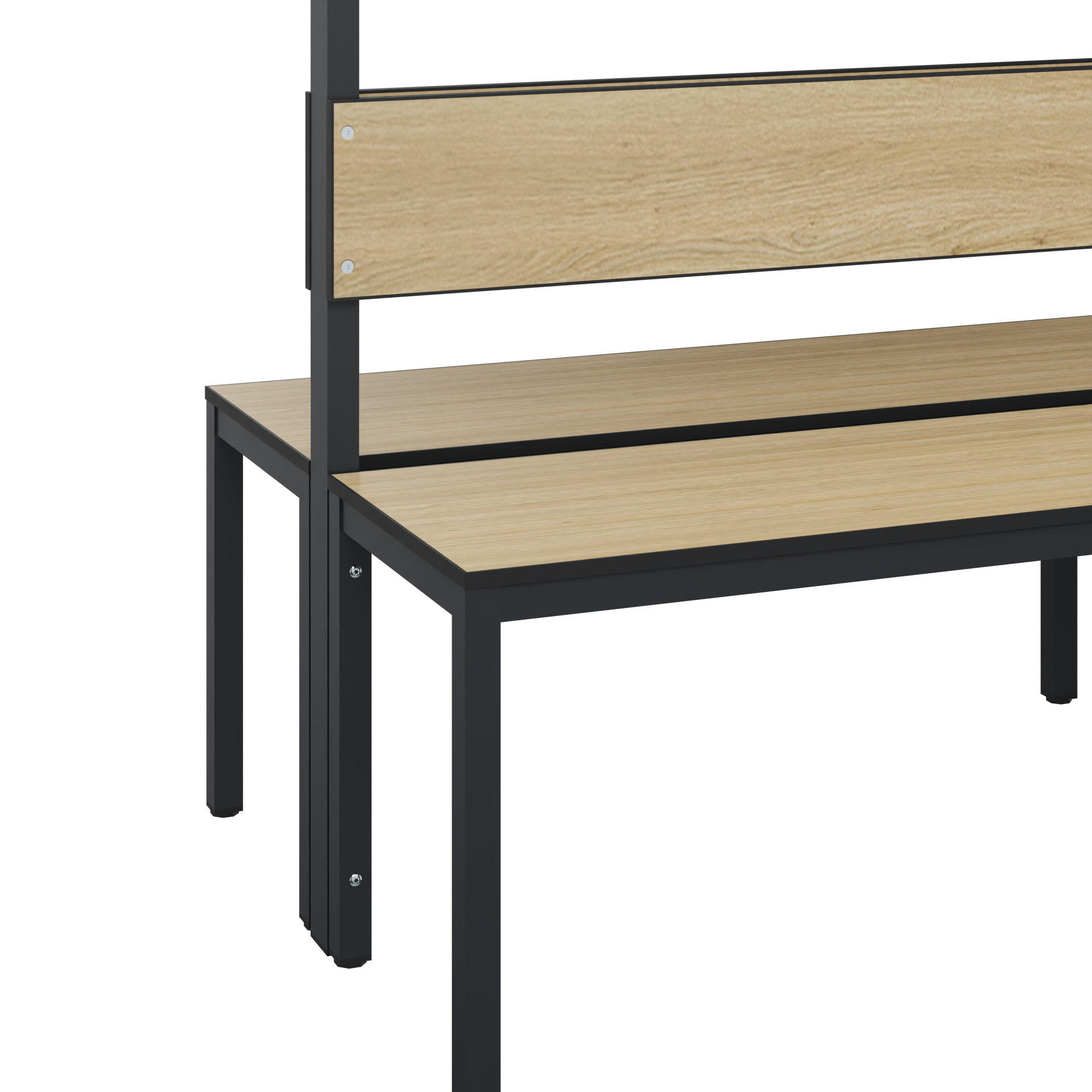 C+P Garderobenbank Solid HPL, 1716x2000x770mm, 7021/VK032