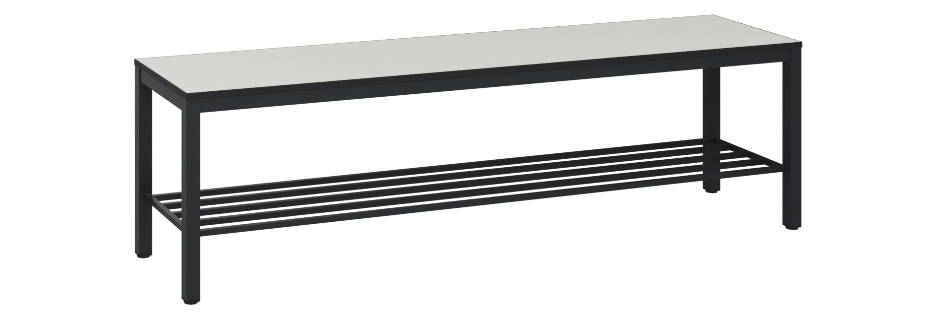 C+P Sitzbank Solid HPL, 438x1500x358mm, 7021/VK741