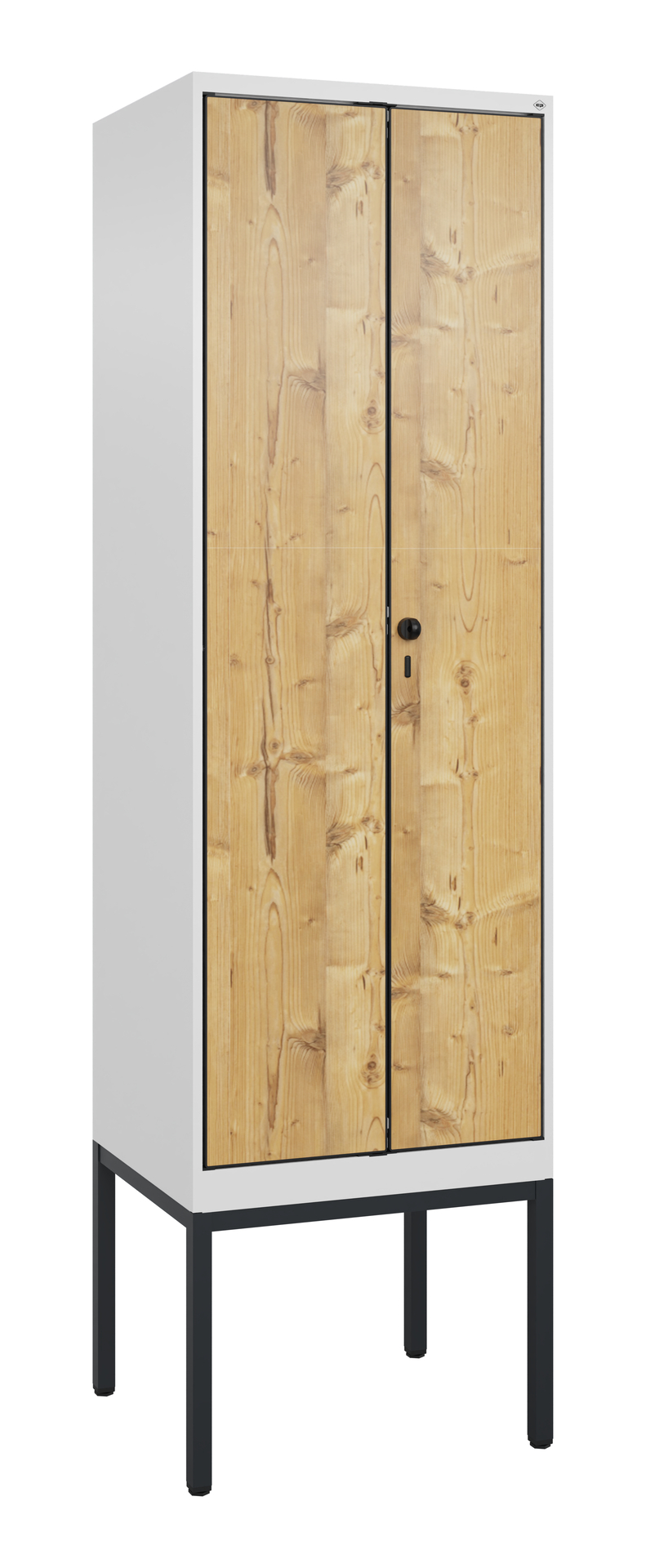 C+P PSA Schwarz-Wei�-Spind Evolo PLUS, Gestell, 2 Abteile, 2120x600x500mm