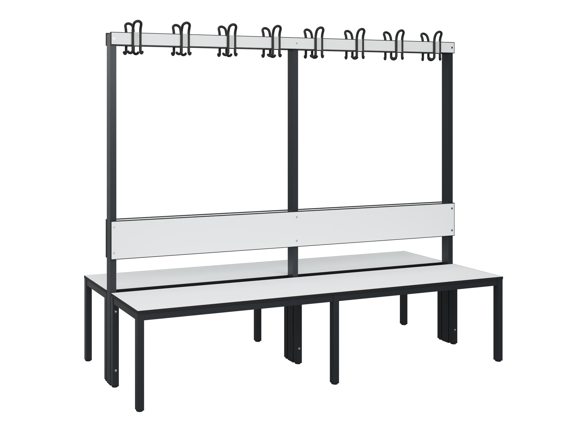 C+P Garderobenbank Solid HPL, 1716x2000x770mm, 7021/VK001