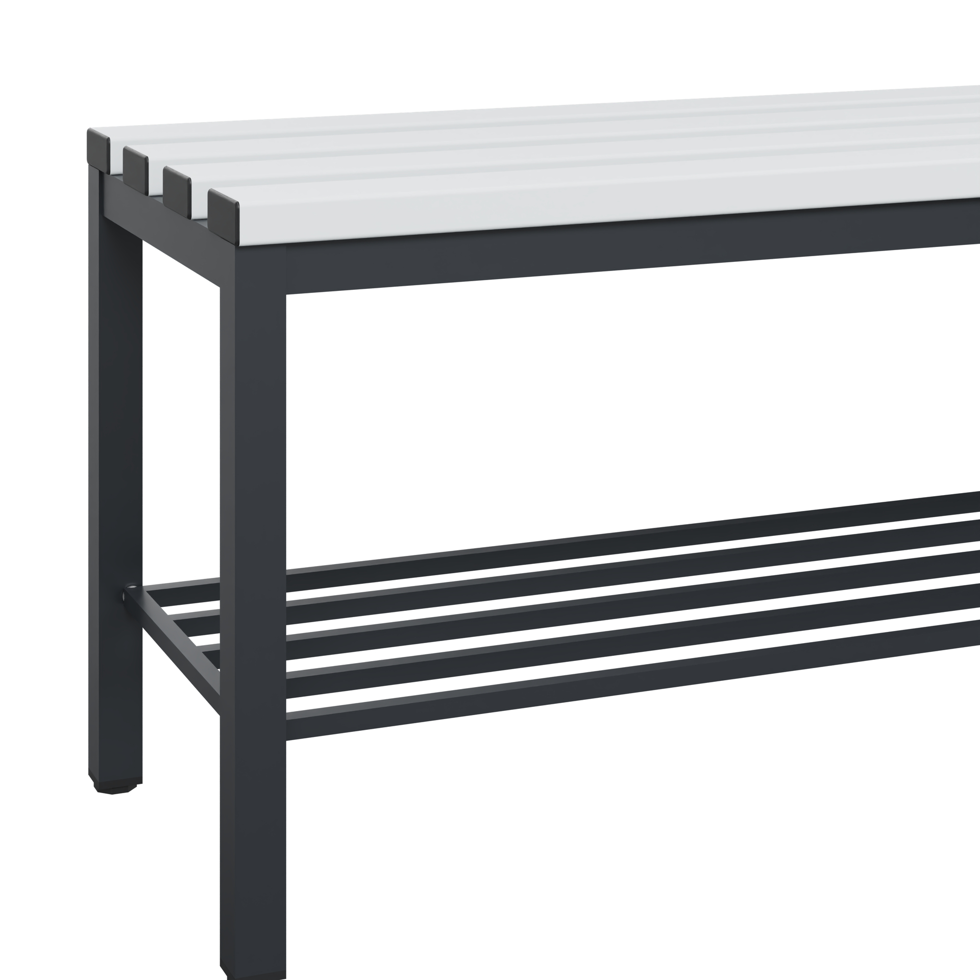 C+P Sitzbank Solid, 450x2000x358mm, 7021/Lichtgrau