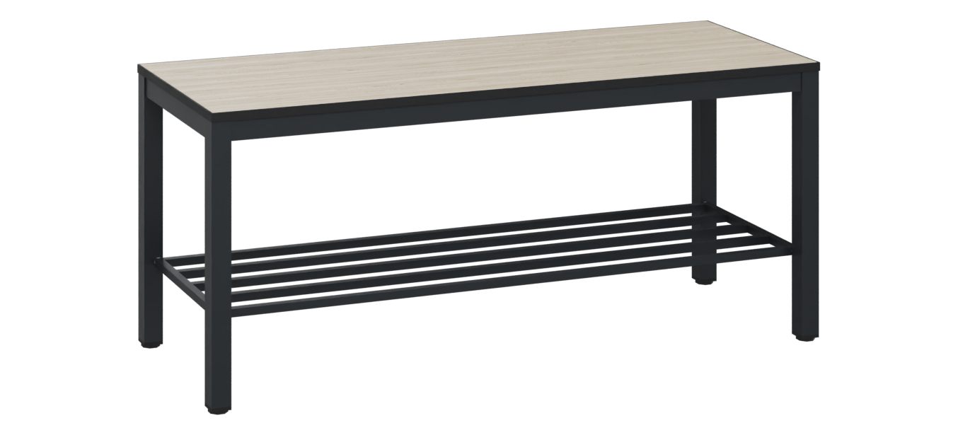C+P Sitzbank Solid HPL, 438x1000x358mm, 7021/VK031