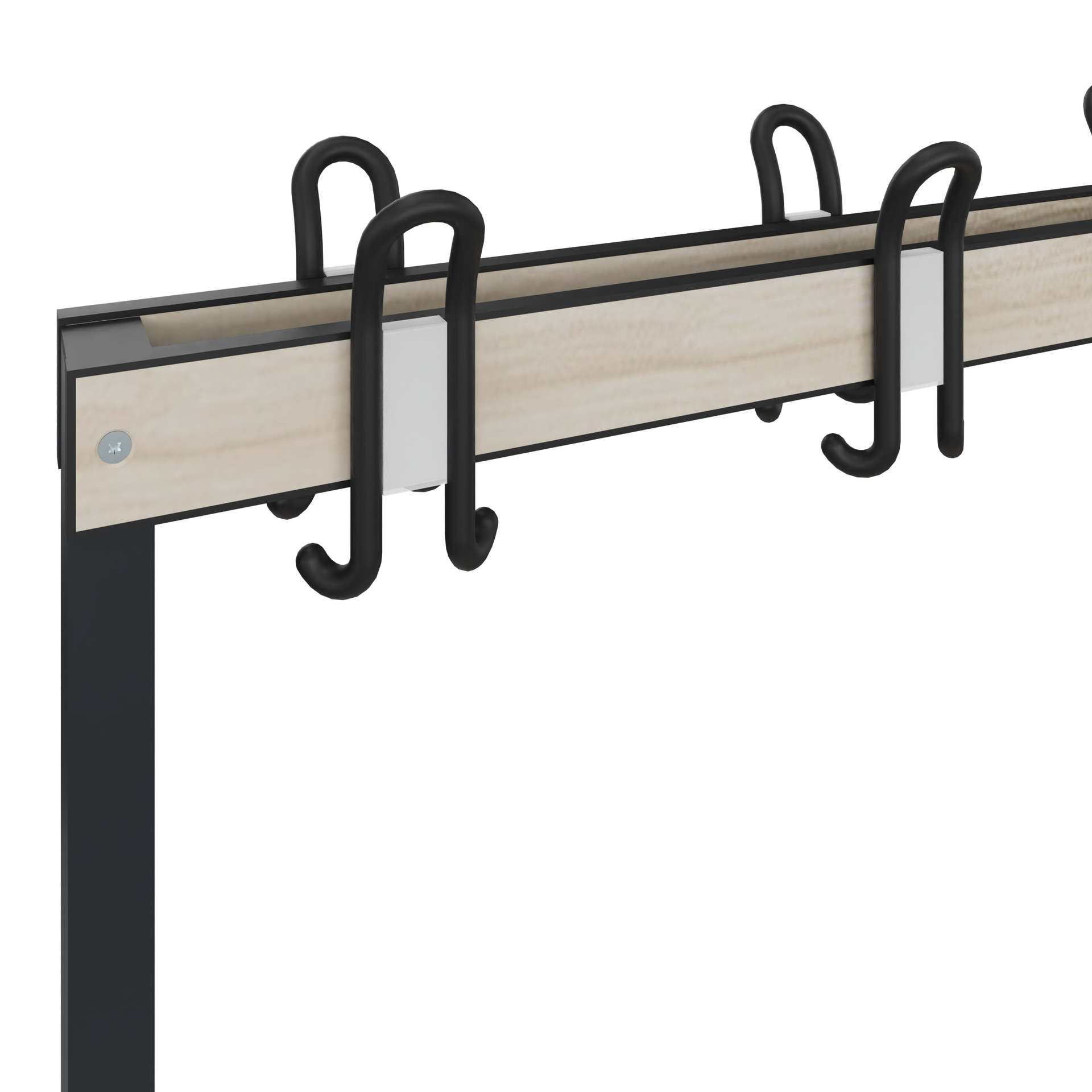 C+P Garderobenbank Solid HPL, 1716x2000x770mm, 7021/VK031