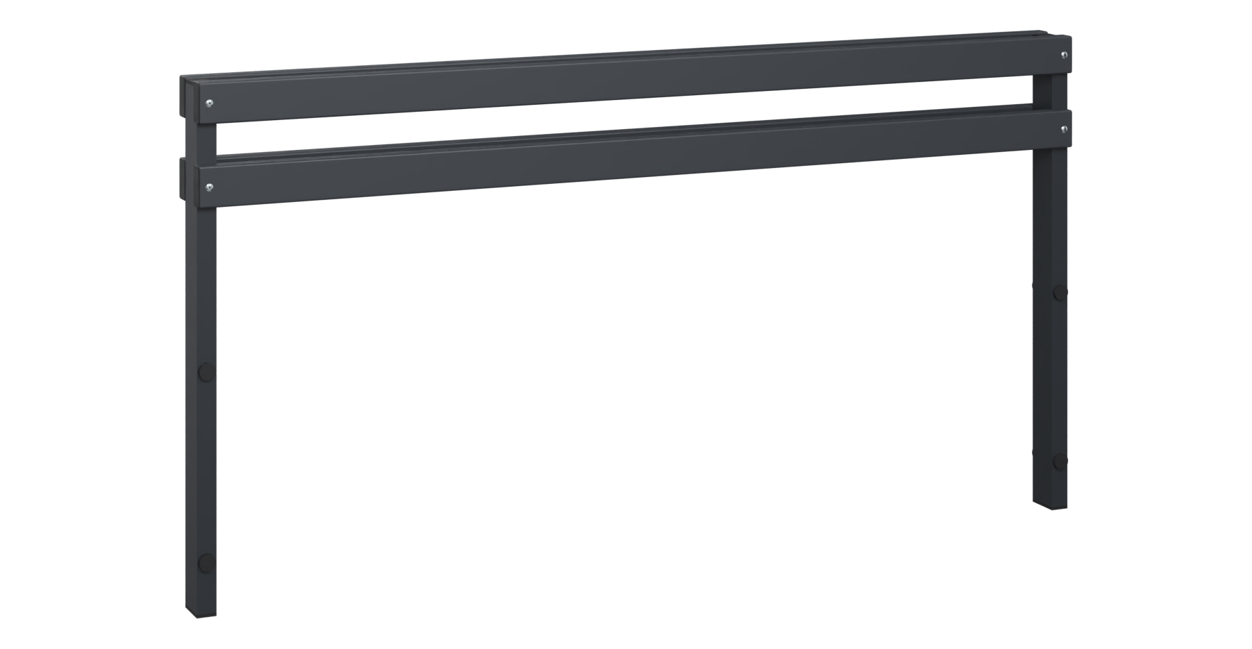 C+P Rückenlehne Solid, 774x1500x102mm, 7021/Schwarzgrau