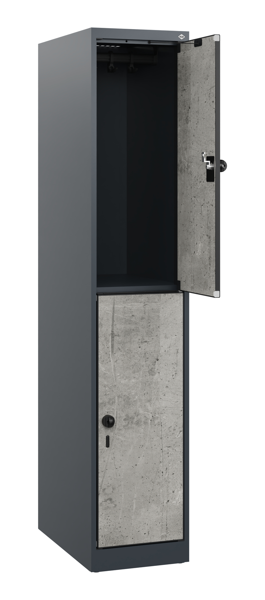 C+P Doppelst�ckiger Schulspind Evolo PLUS, 2 F�cher, 1530x300x500mm