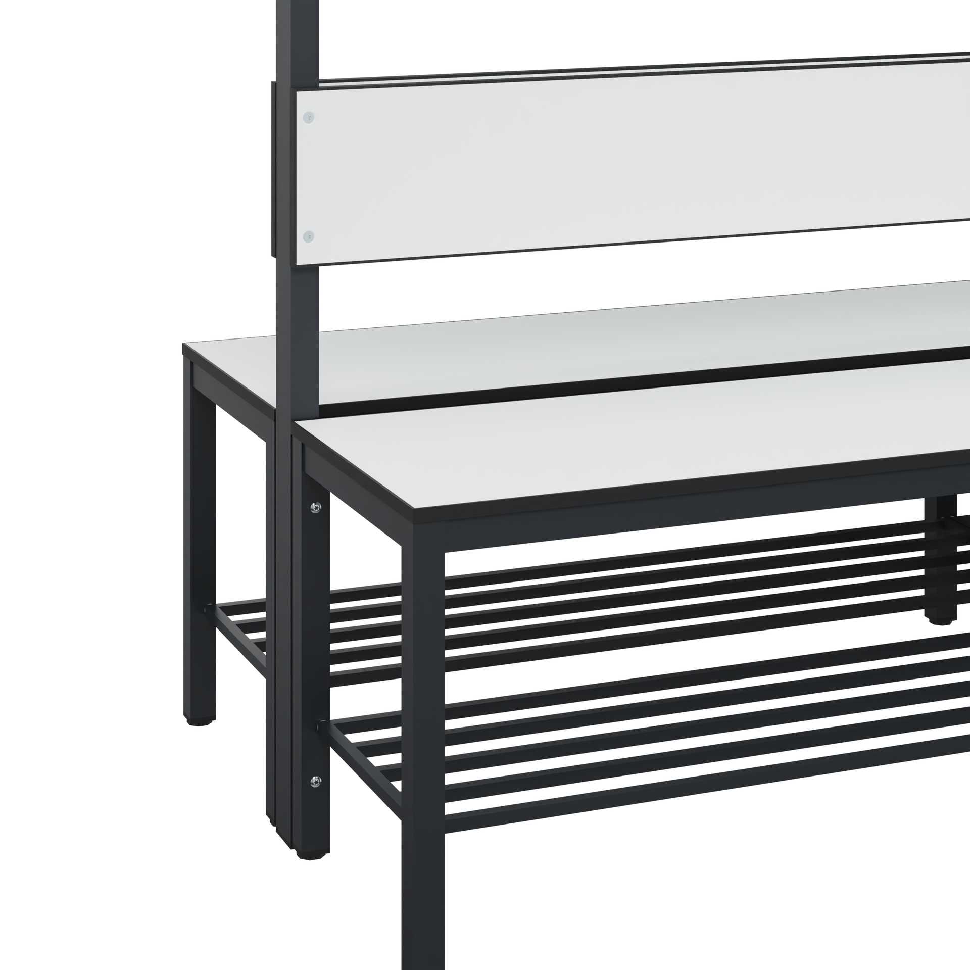 C+P Garderobenbank Solid HPL, 1716x2000x770mm, 7021/VK001