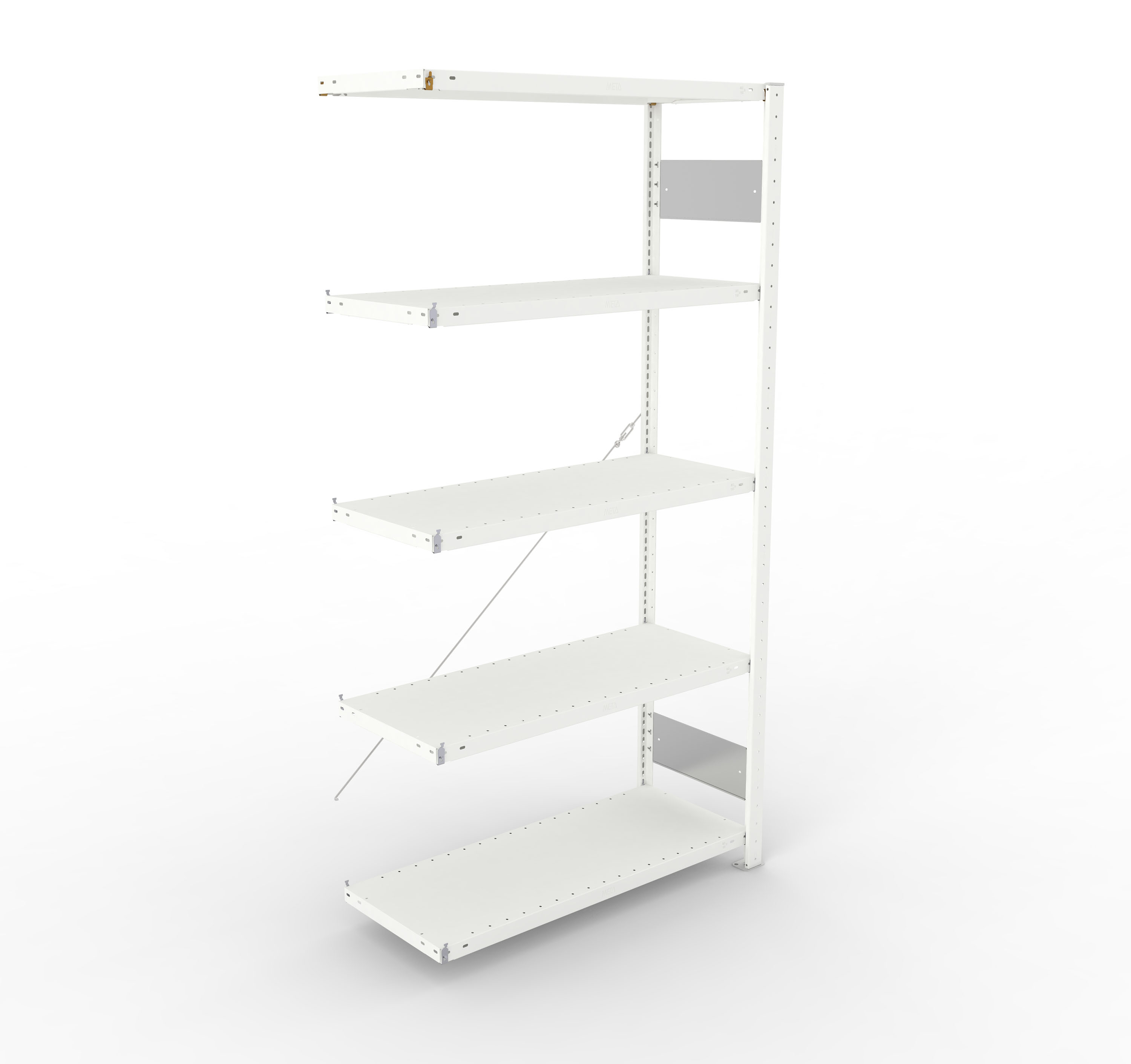C+P Rayonnage de stockage pour charges moyennes Profi, 2000x1000x400mm