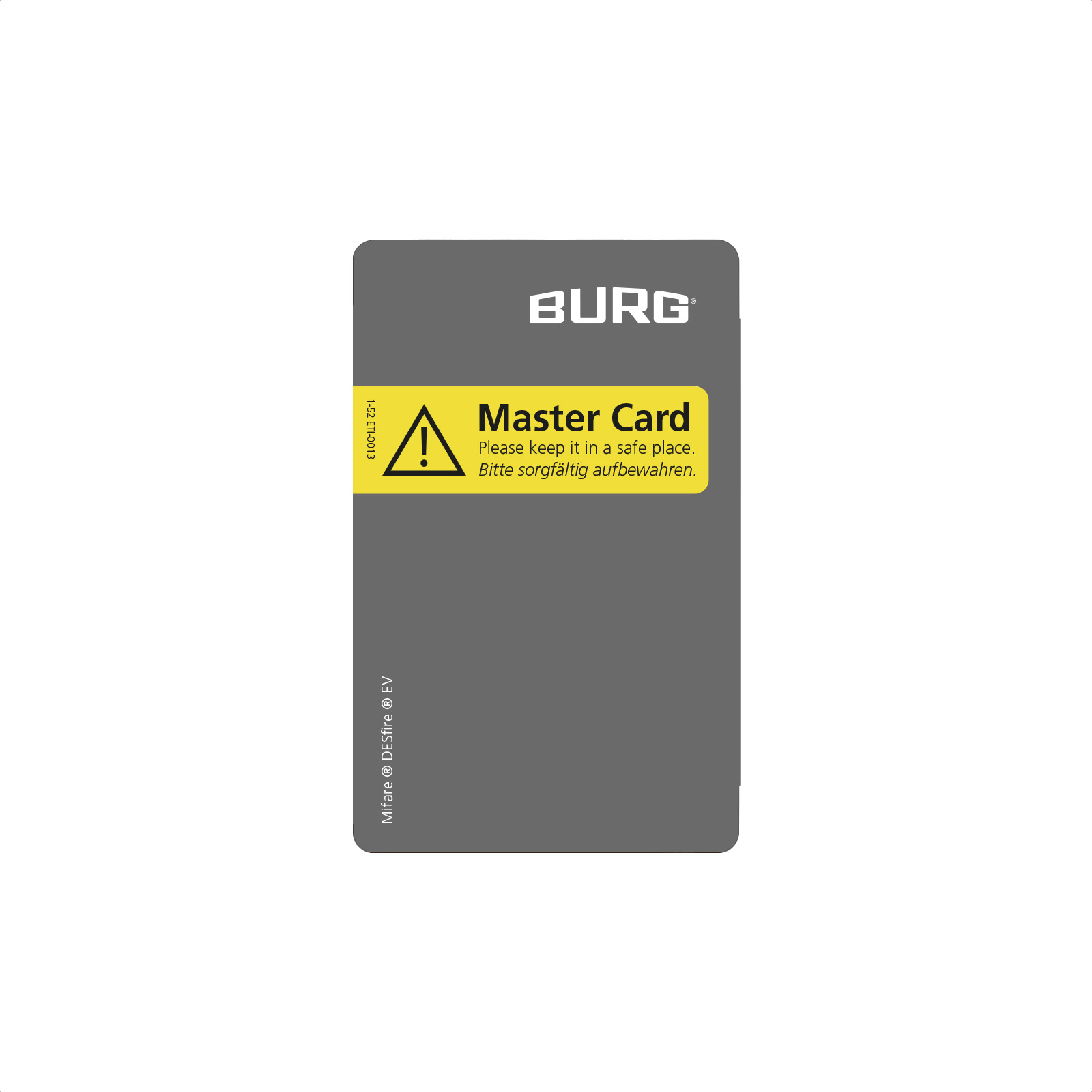 Carte maître RFID DESFIRE EV1 2K pour les séries BURG Flexo et Niro