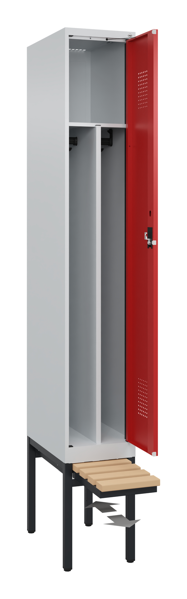 C+P Spind Evolo PLUS, Bank, 1 Abteil, 2120x300x815mm