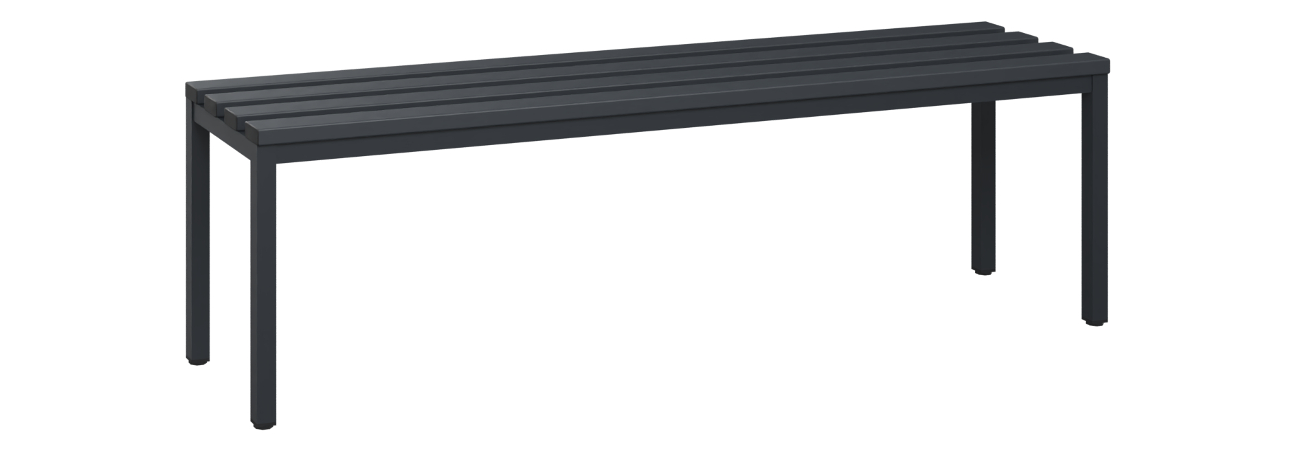 C+P Sitzbank Solid, 450x1500x358mm, 7021/Schwarzgrau
