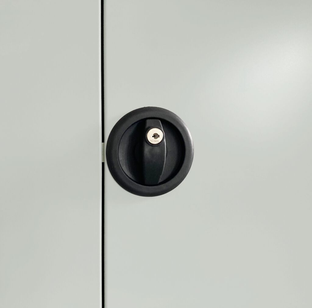 C+P Poignée coquille ronde avec serrure à cylindre rotatif