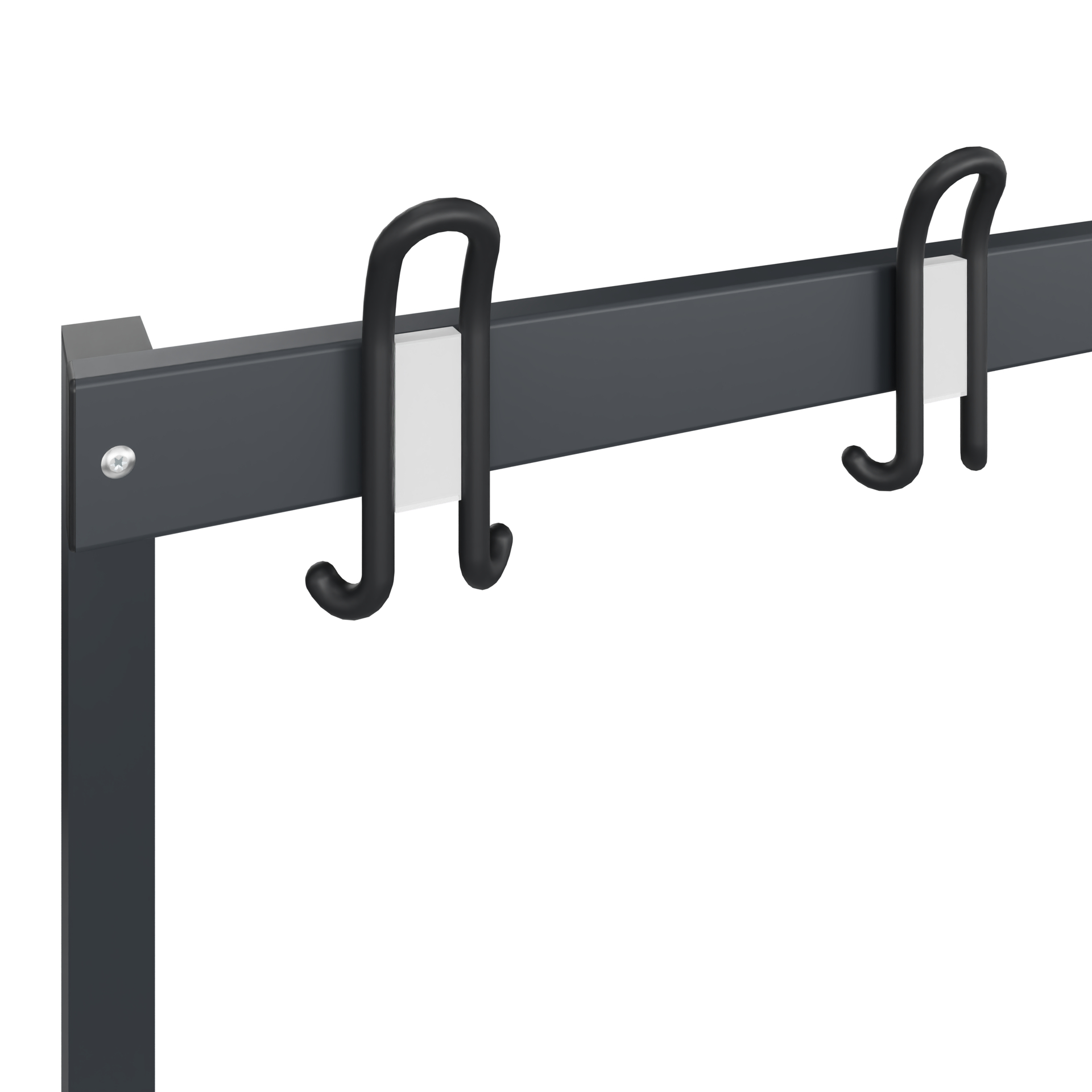 C+P Garderobenbank Solid, 1716x2000x412mm, 7021/Schwarzgrau
