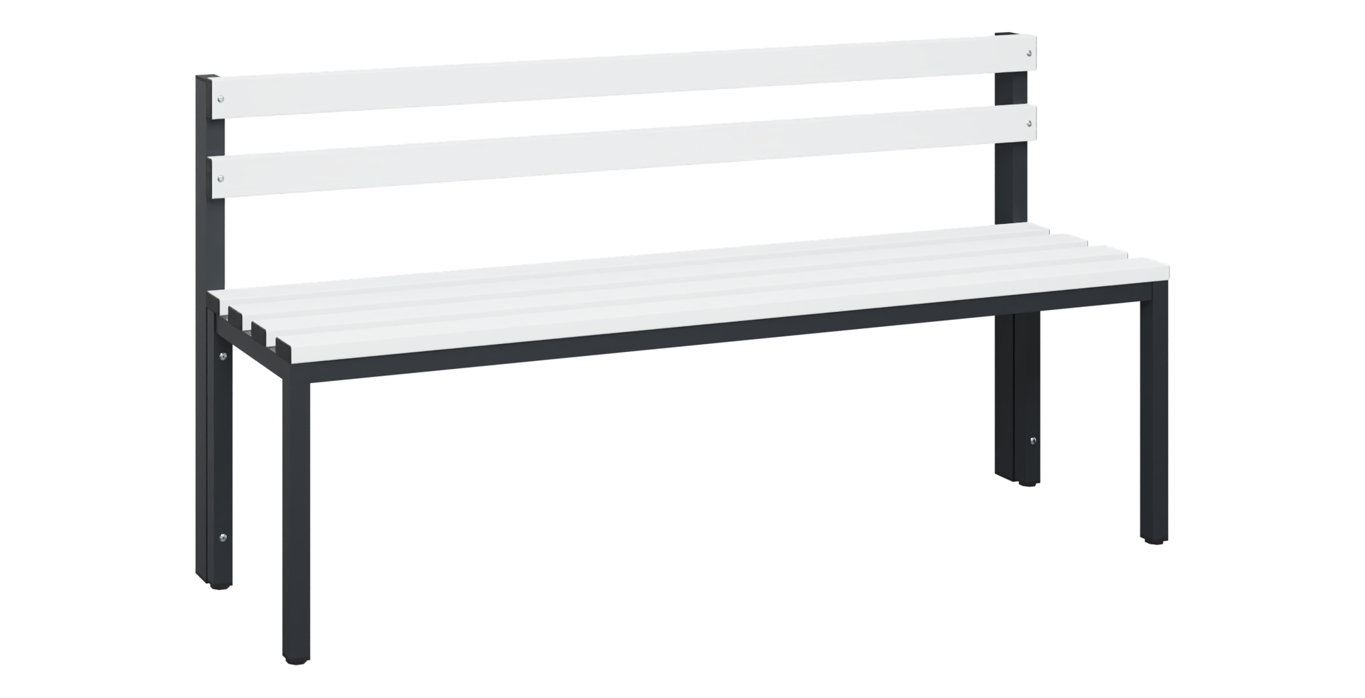 C+P Sitzbank Solid, 774x1500x412mm, 7021/Weiß