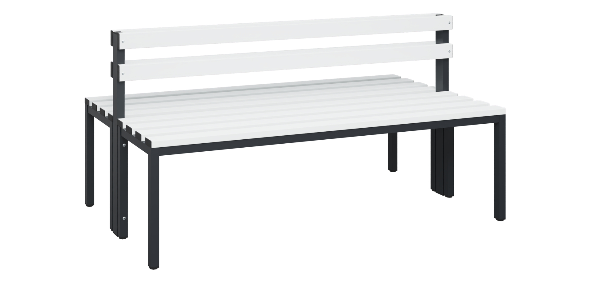 C+P Sitzbank Solid, 774x1500x770mm, 7021/Weiß