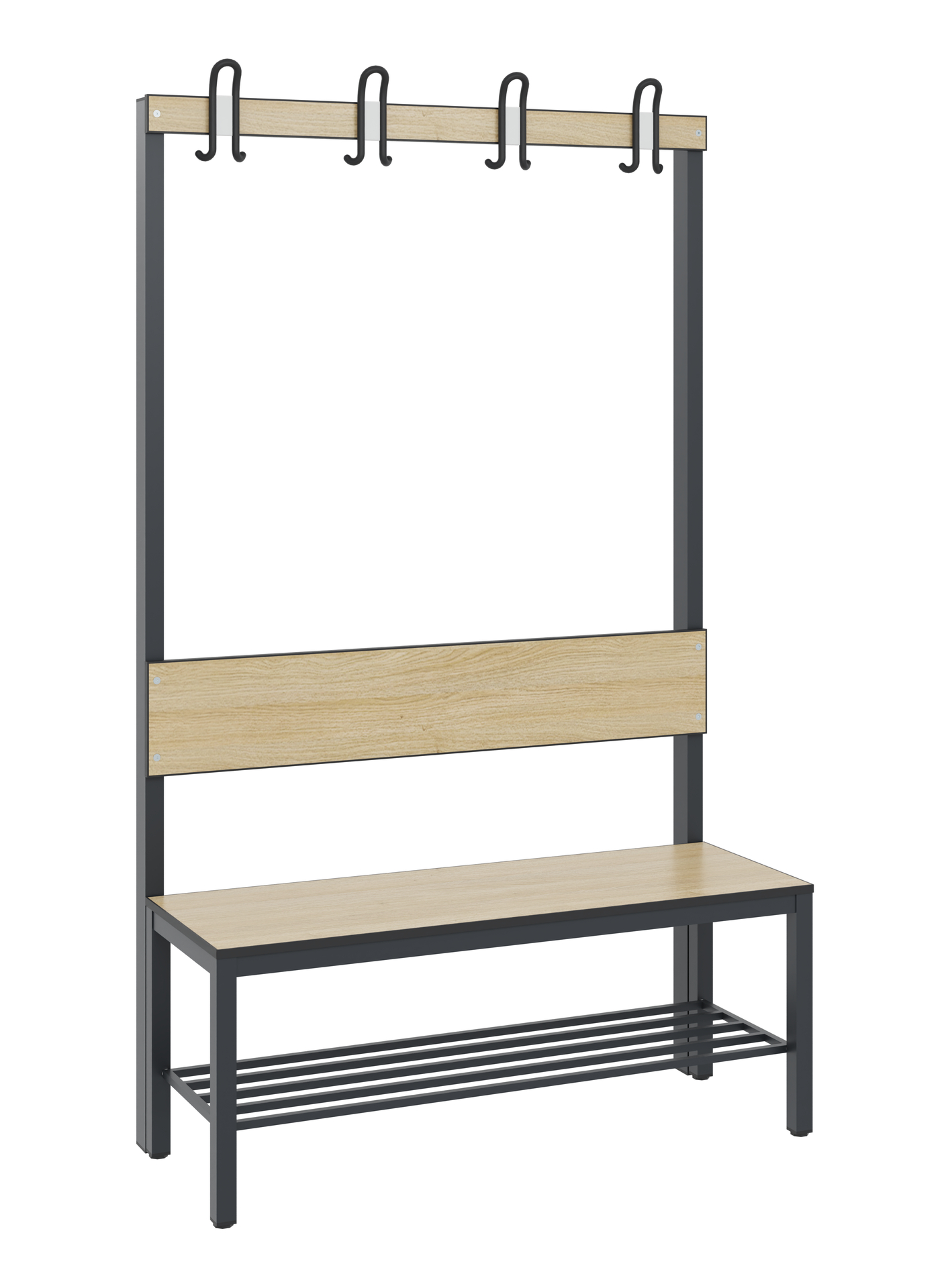 C+P Banc de vestiaire, Série Comfort, 1650x1000x407mm, 7021