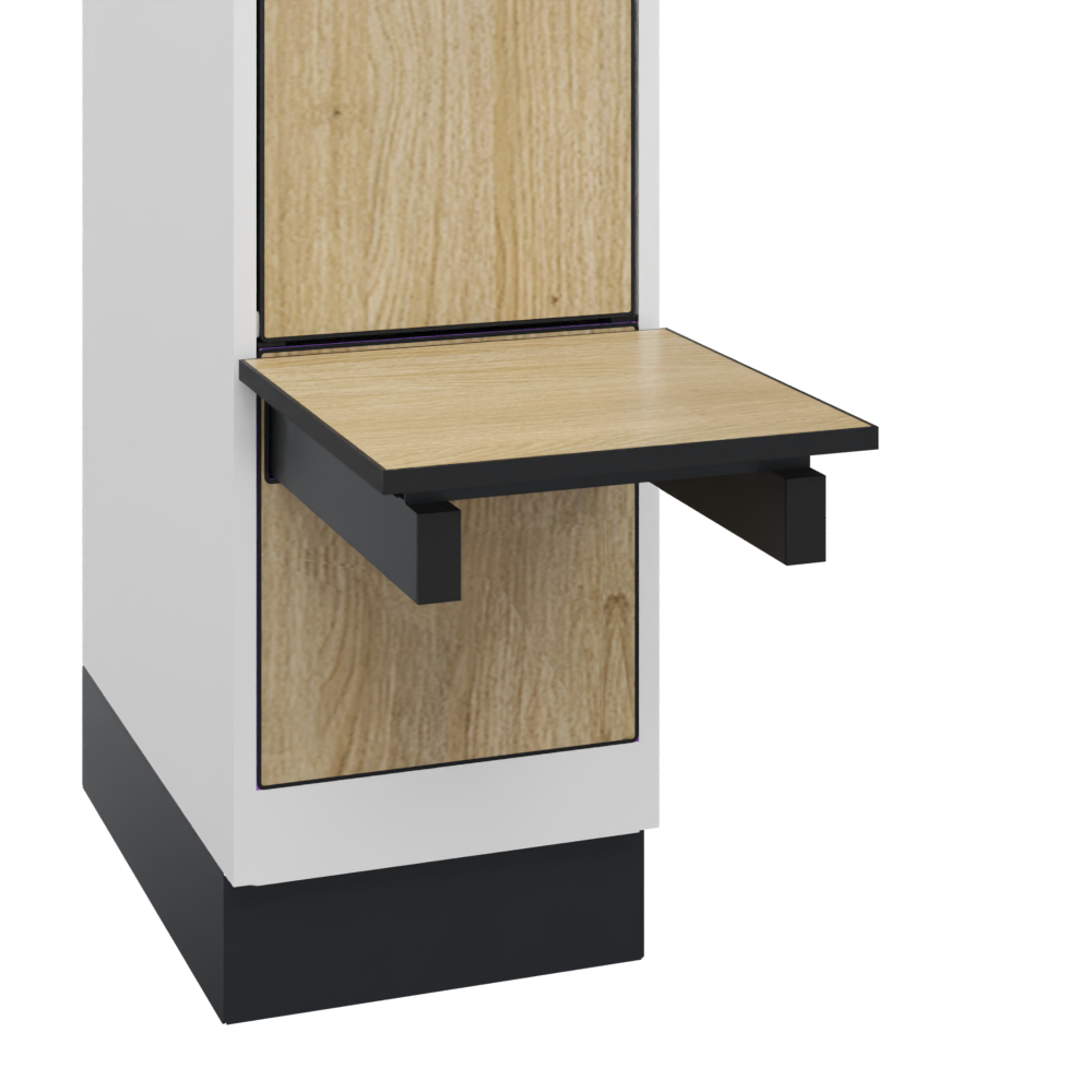 C+P Doppelst�ckiger Spind Evolo PLUS, 2 F�cher, 1950x300x815mm