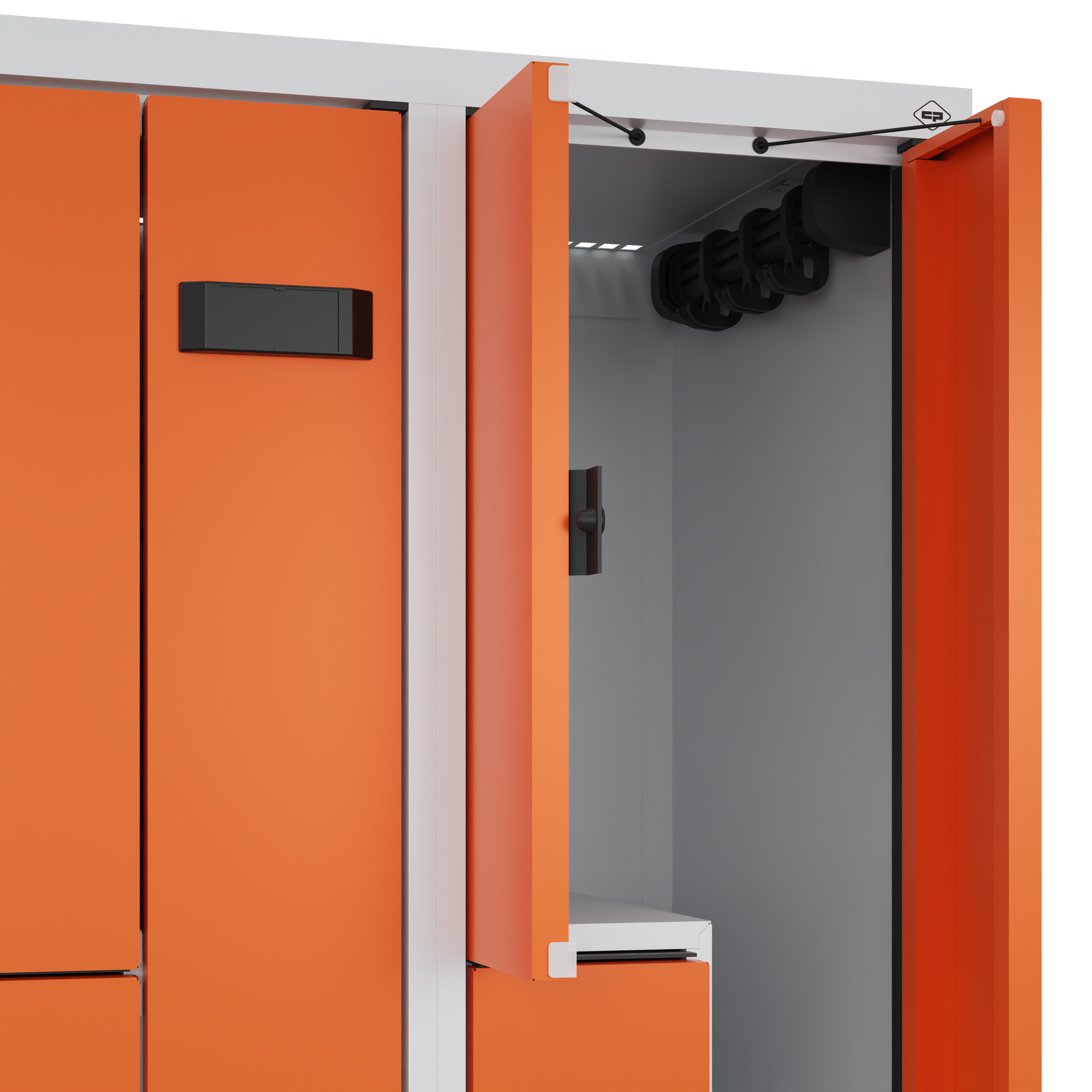 C+P Z-Spind Evolo PLUS, Bank, 2 Fächer, 2120x300x815mm