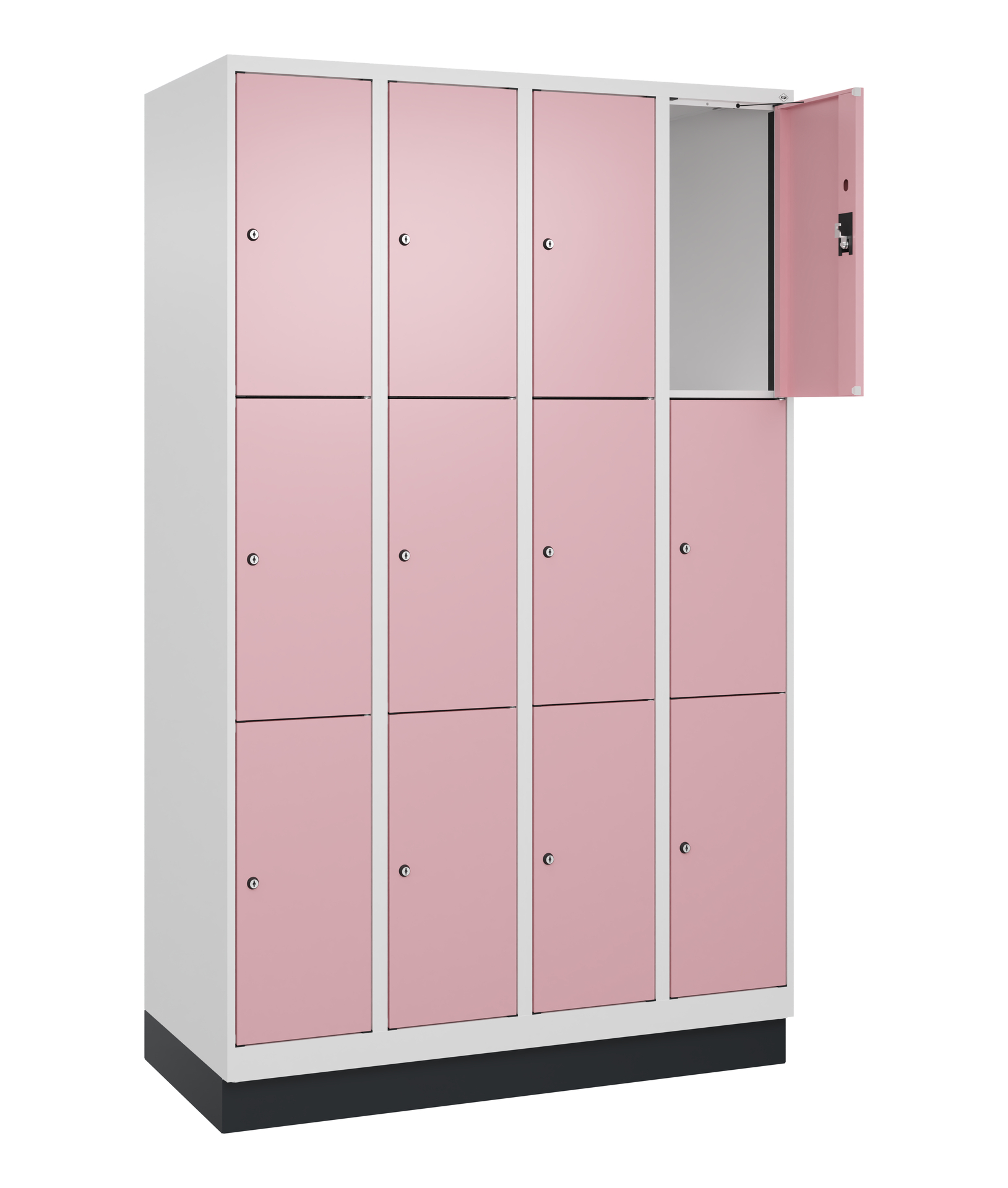 C+P Schließfachschrank Evolo PLUS, mit Sockel, 4 A