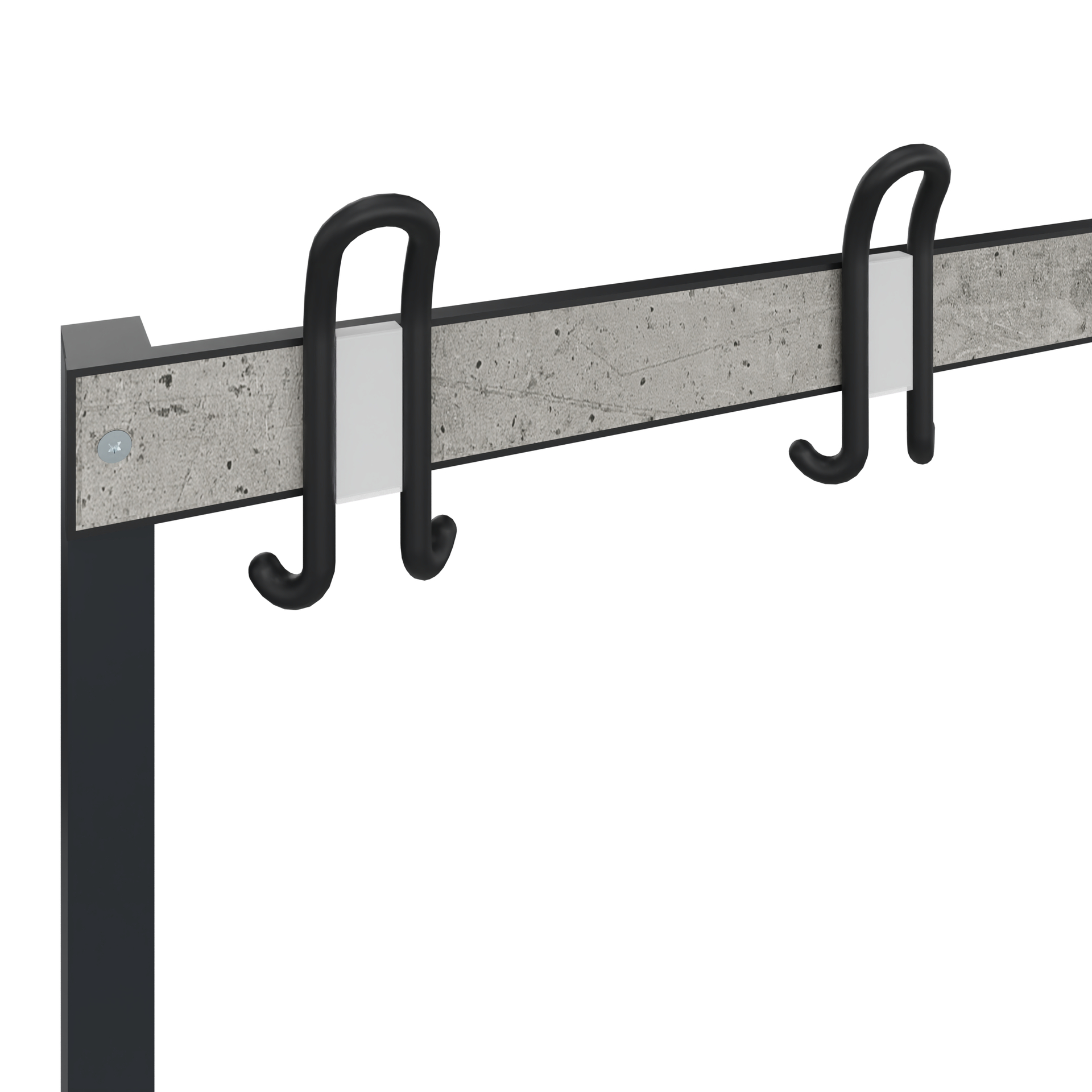 C+P Garderobenbank Solid HPL, 1716x2000x412mm, 7021/VK427