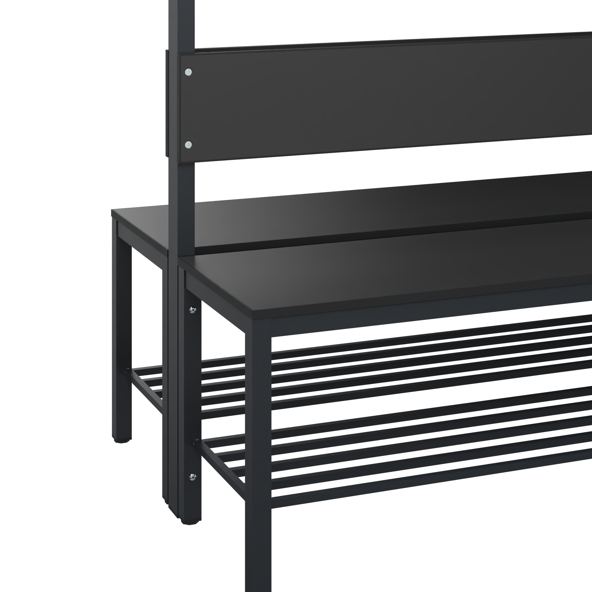 C+P Garderobenbank Solid HPL, 1716x1500x770mm, 7021/VK008
