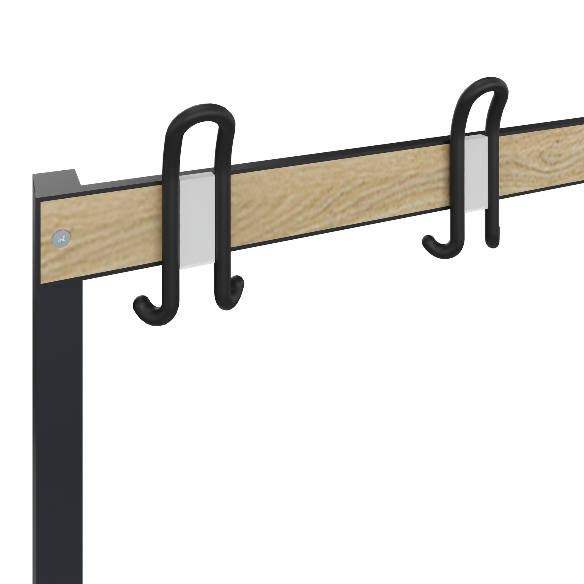 C+P Garderobenbank Solid HPL, 1716x2000x412mm, 7021/VK032