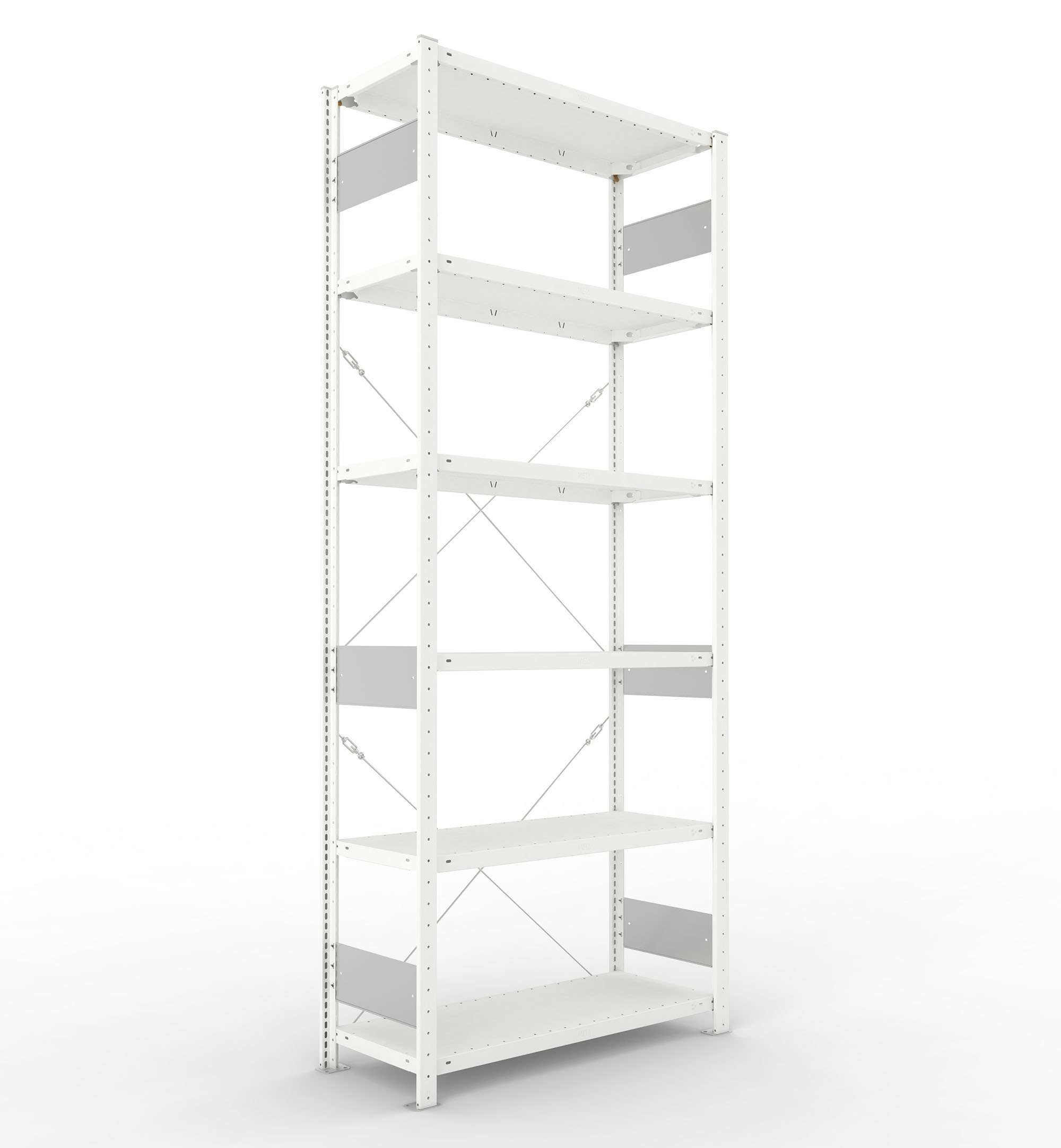 C+P Rayonnage de stockage pour charges moyennes Profi, 2500x1000x400mm
