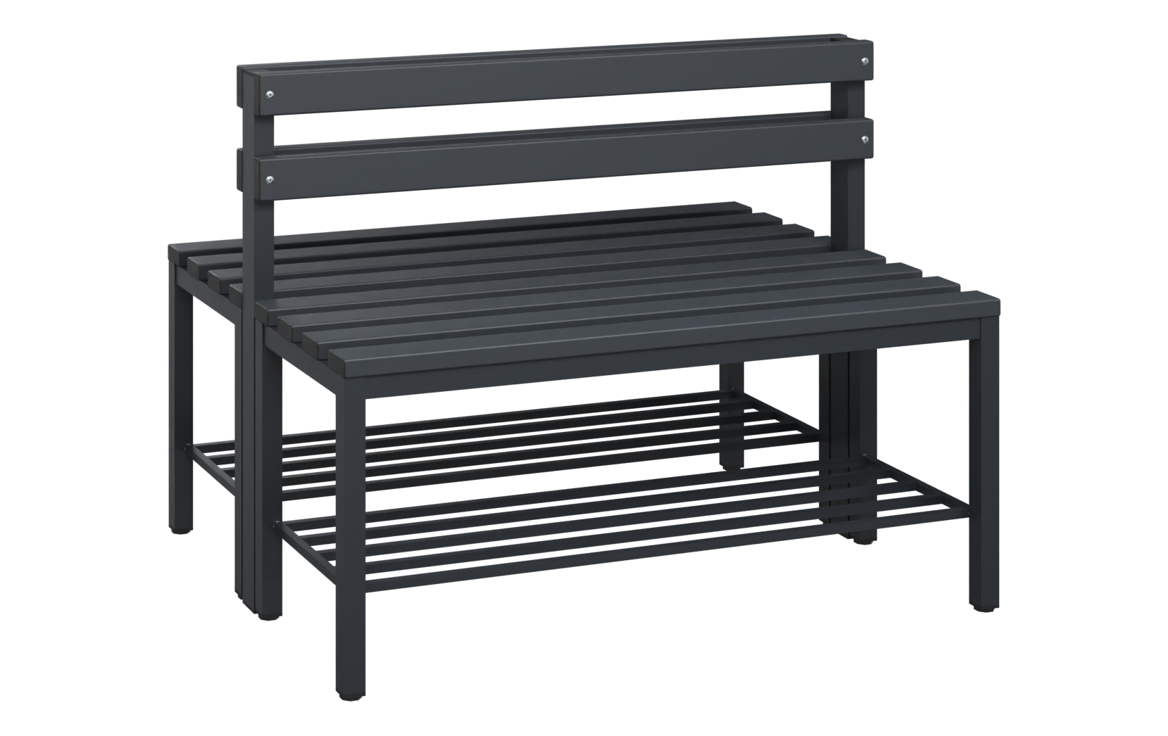 C+P Sitzbank Solid, 774x1000x770mm, 7021/Schwarzgrau