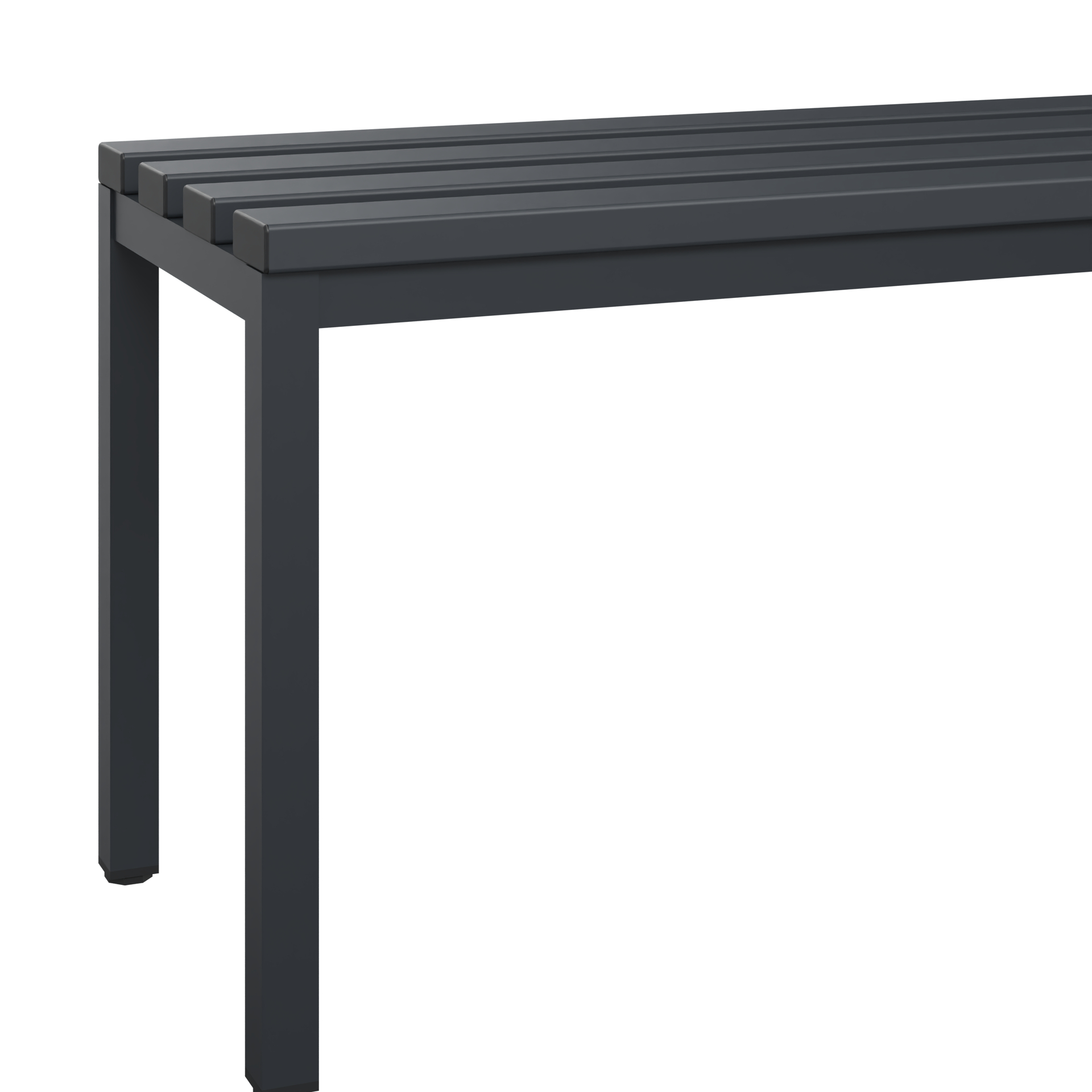 C+P Sitzbank Solid, 450x1000x358mm, 7021/Schwarzgrau