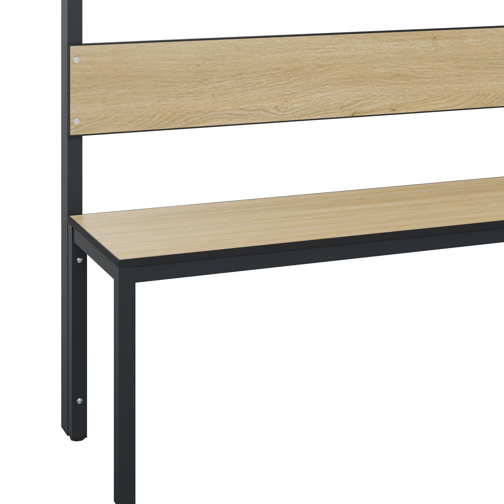 C+P Garderobenbank Solid HPL, 1716x1500x412mm, 7021/VK032