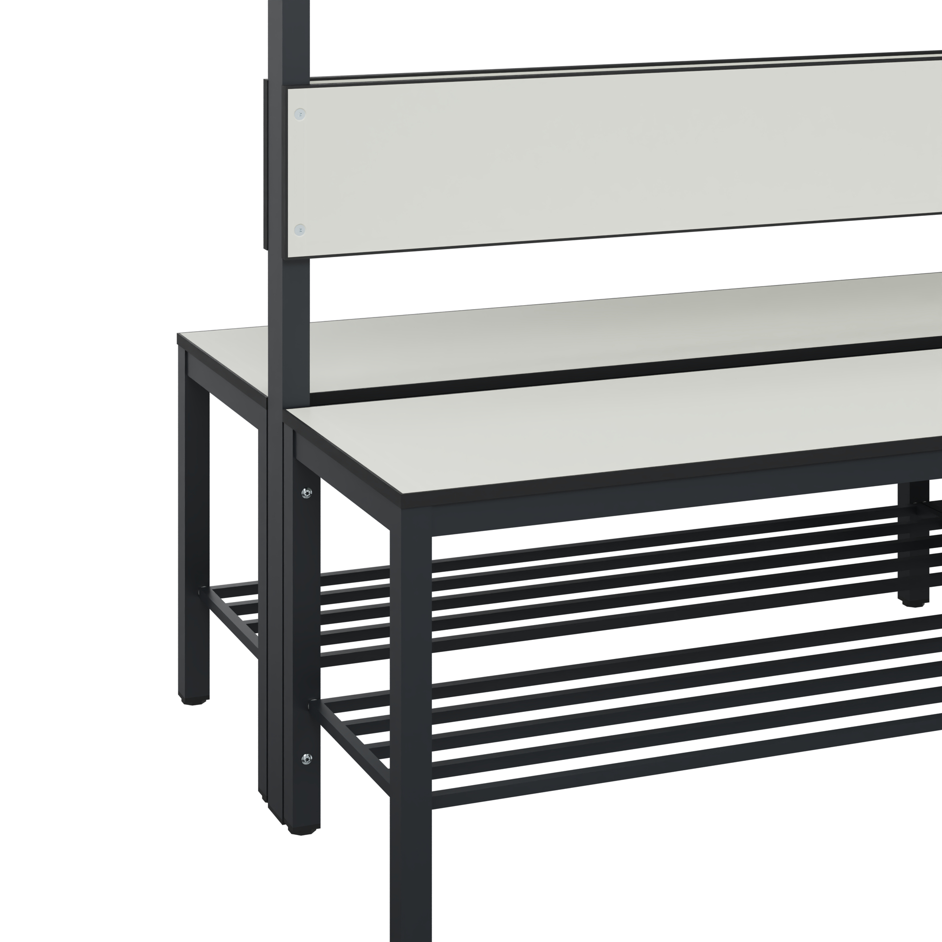 C+P Garderobenbank Solid HPL, 1716x2000x770mm, 7021/VK741