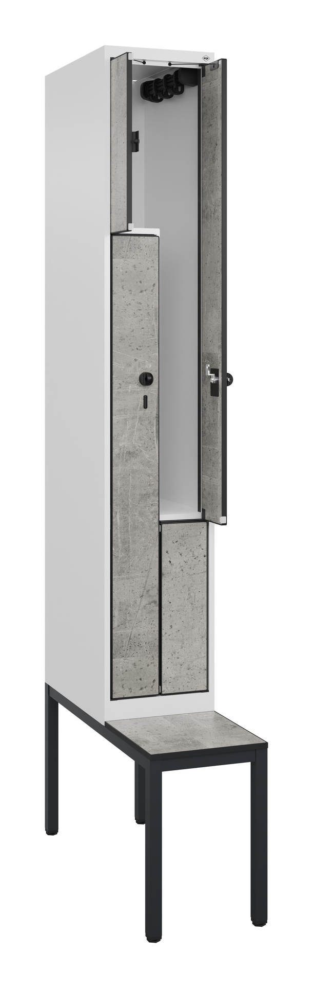 C+P Z-Spind Evolo PLUS, Bank, 2 F�cher, 2120x300x815mm