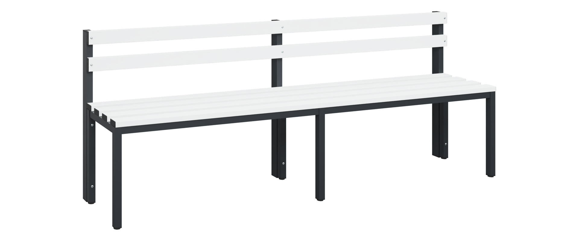 C+P Sitzbank Solid, 774x2000x412mm, 7021/Weiß