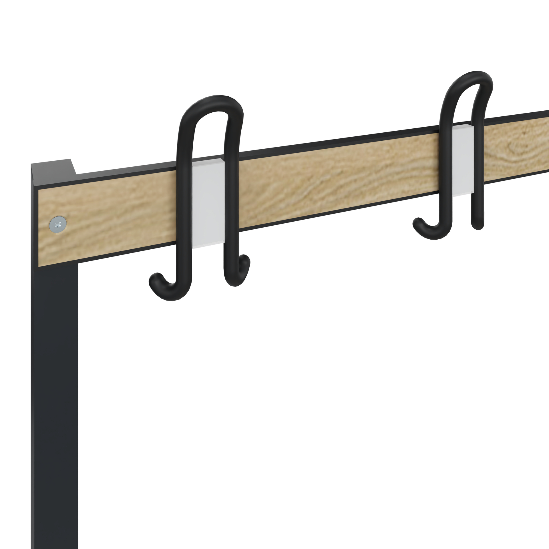 C+P Garderobenbank Solid HPL, 1716x1500x412mm, 7021/VK032