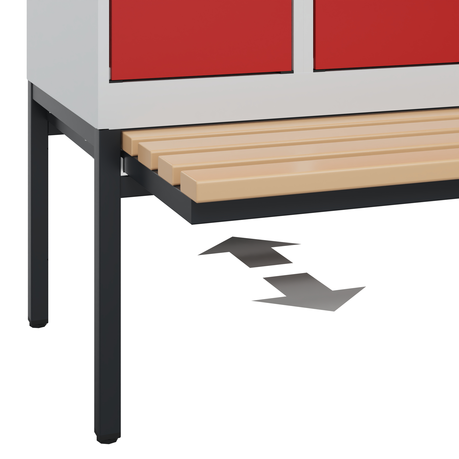 C+P Spind Evolo PLUS, Bank, 1 Abteil, 2120x300x815mm