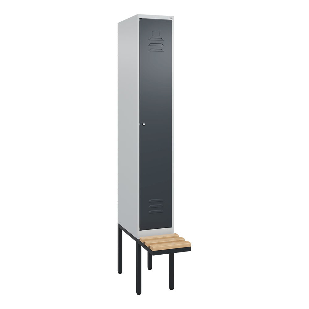 C+P Vestiaire, série Classic PLUS, avec banc flottant