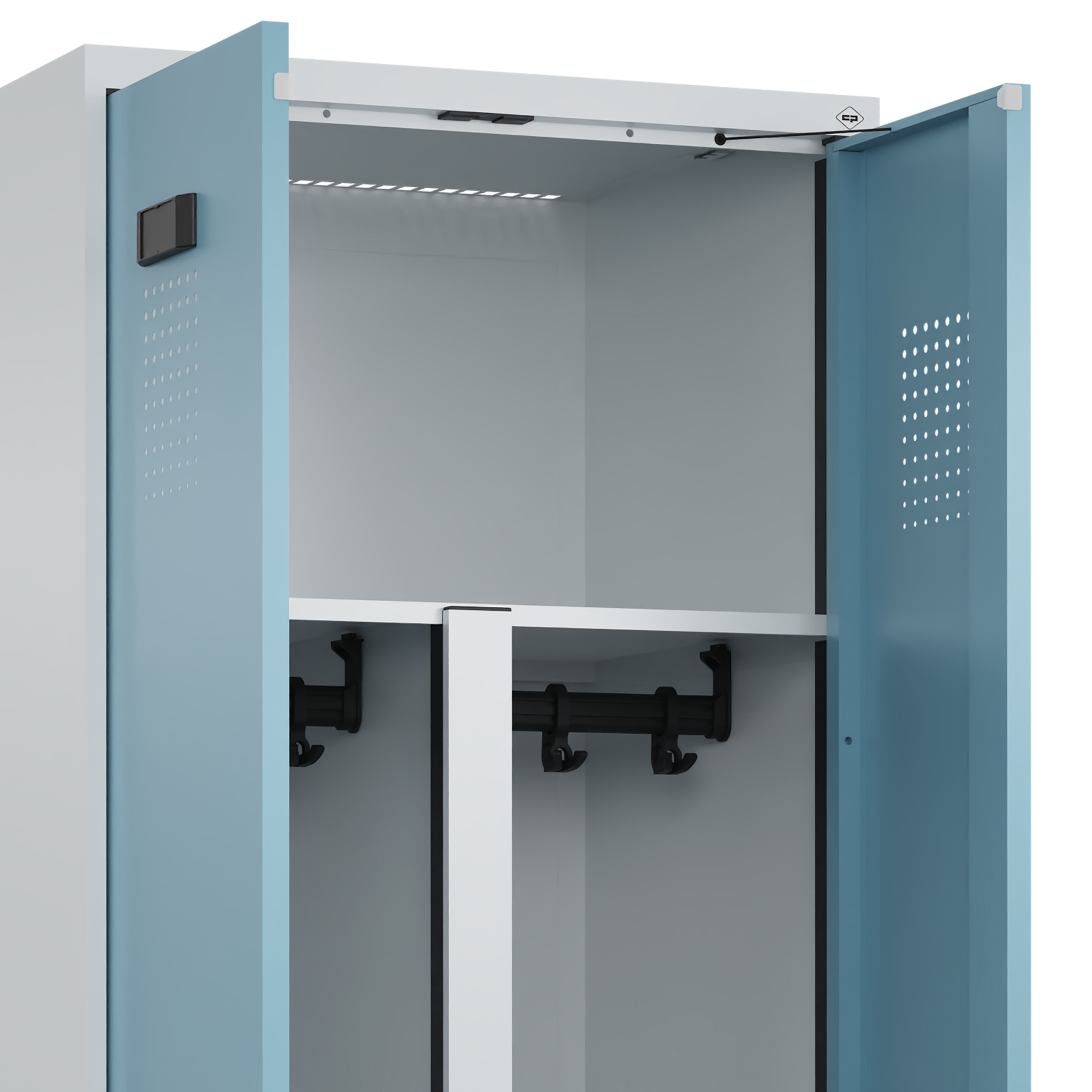 C+P PSA Doppel-Spind Evolo PLUS, Gestell, 2 Abteil