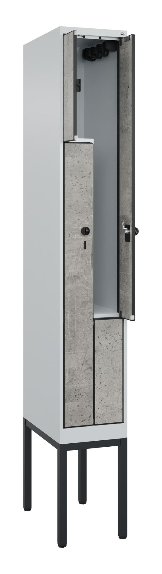 C+P Z-Spind Evolo PLUS, Gestell, 2 F�cher, 2120x300x500mm